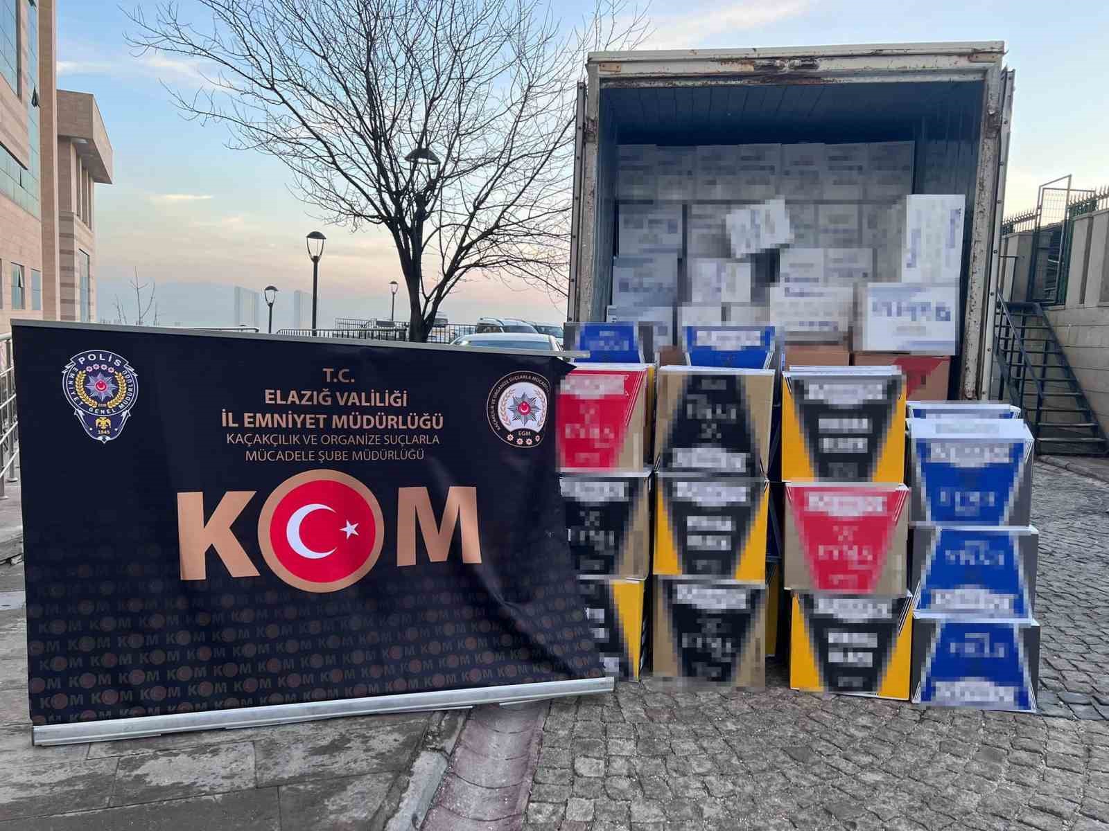 Elazığ’da 2 milyon 564 bin makaron ele geçirildi