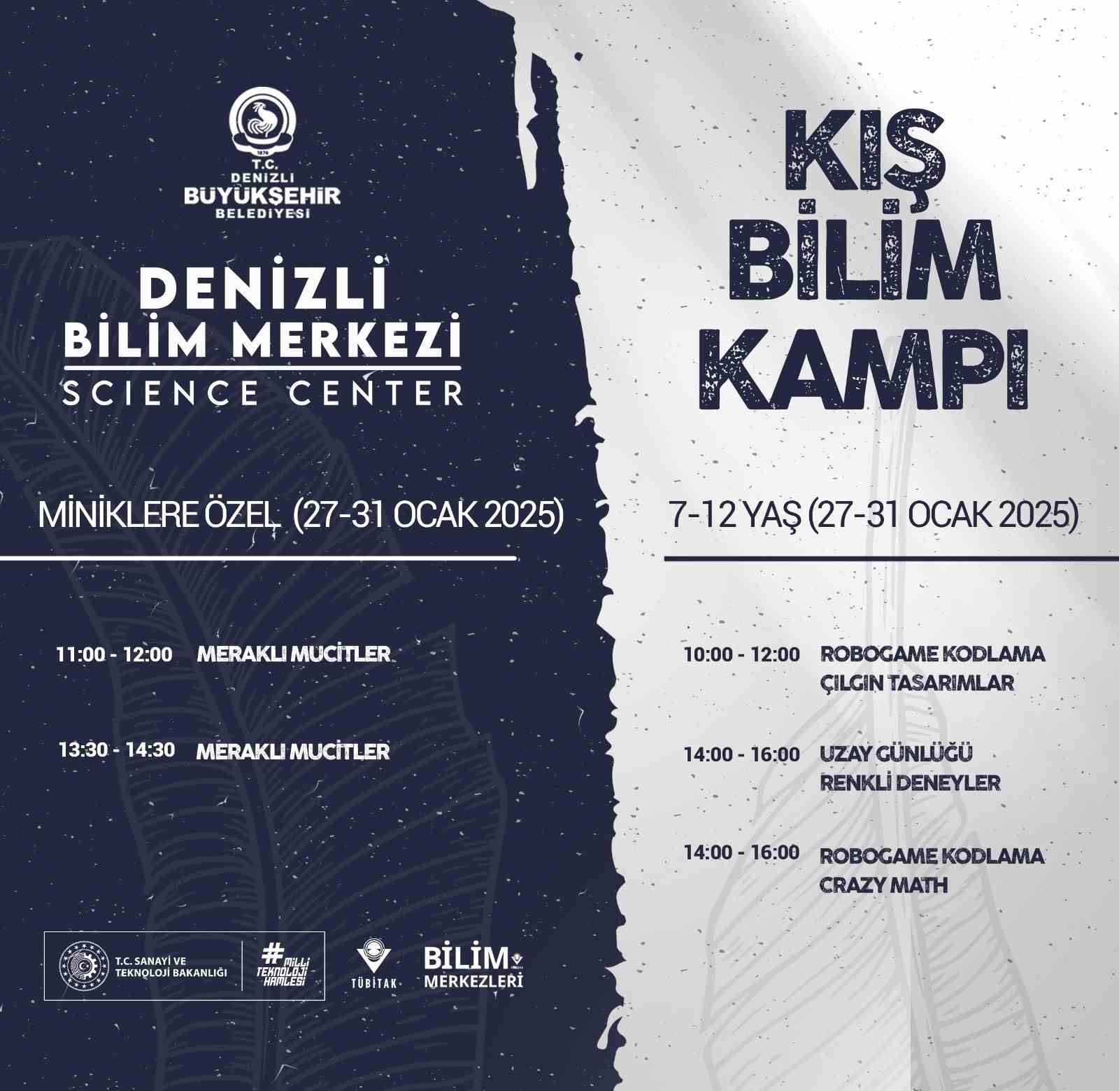 Denizli Bilim Merkezi Kış Kampı başvuruları başladı