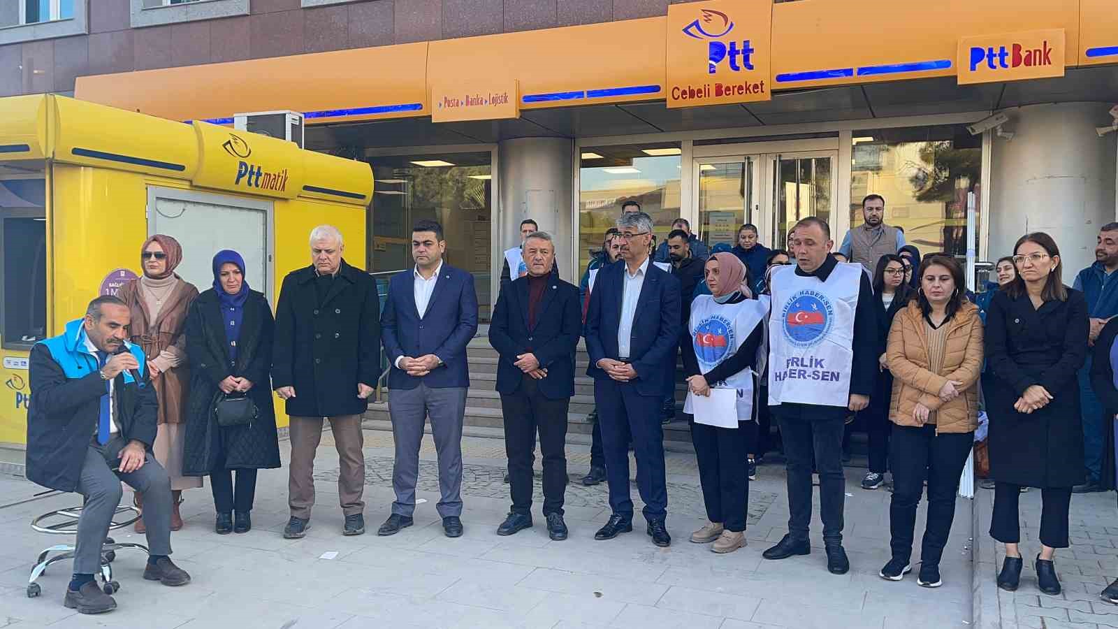 Osmaniye’de PTT çalışanlarından, Rize’deki saldırıya tepki
