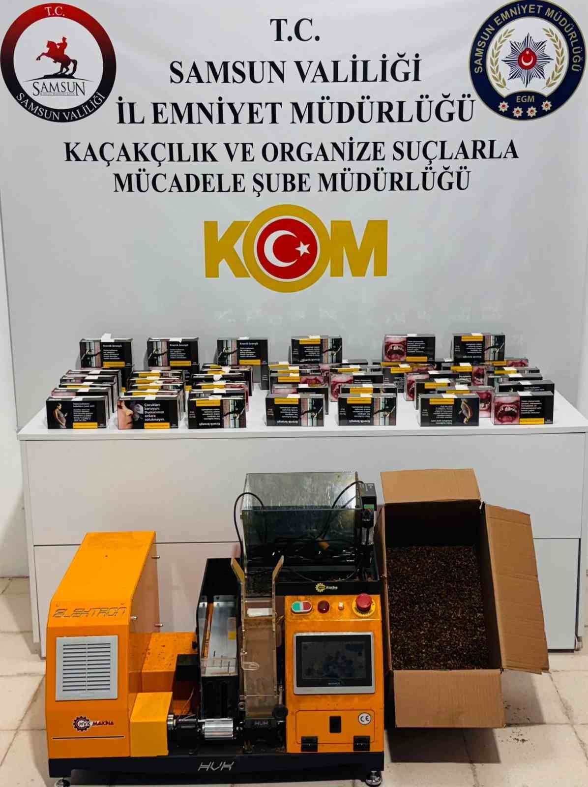 Samsun’da kaçak tütün operasyonu: 2 gözaltı
