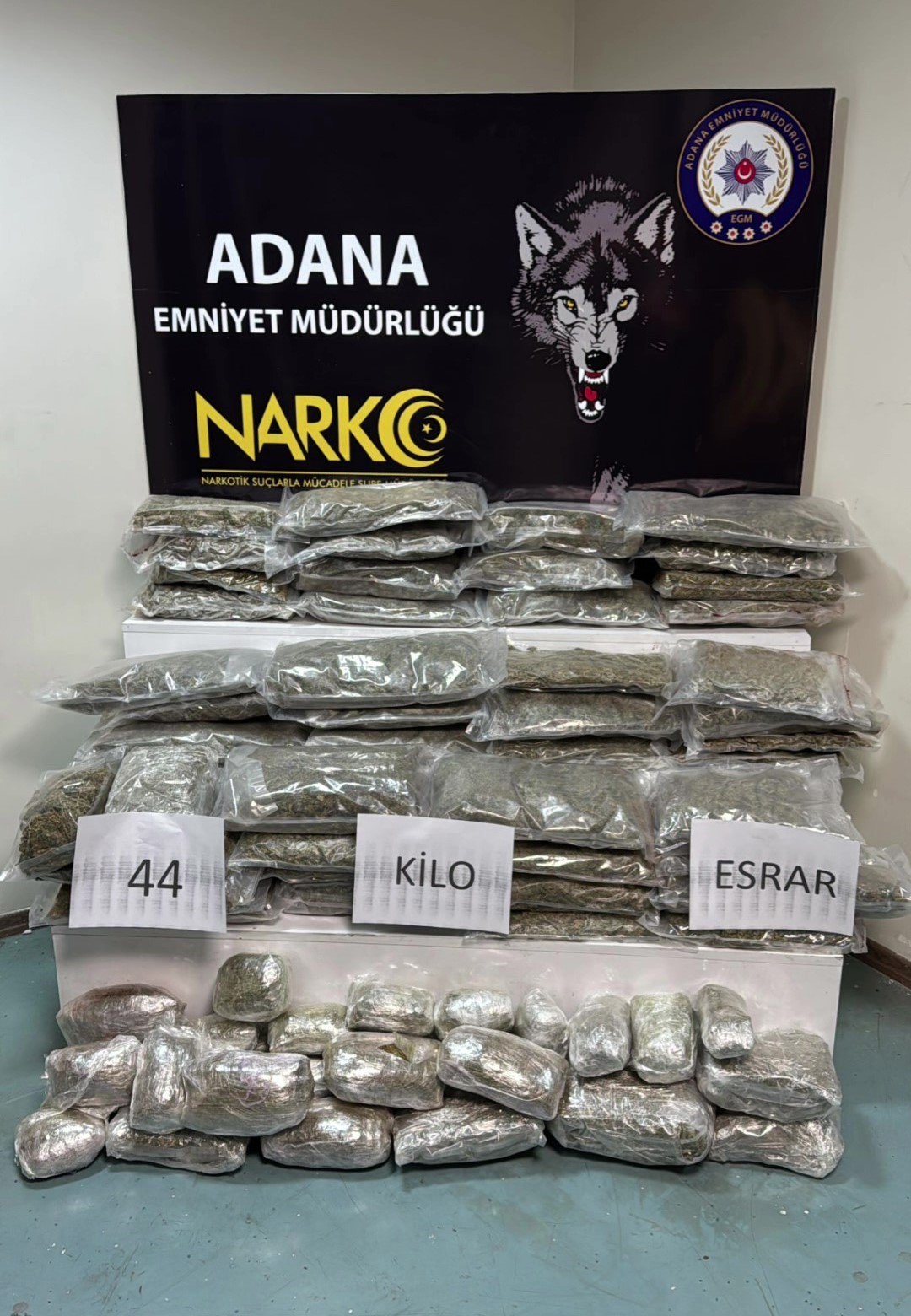 Sakatat parçalarının arasına zulalanmış 44 kilo esrar ele geçirildi