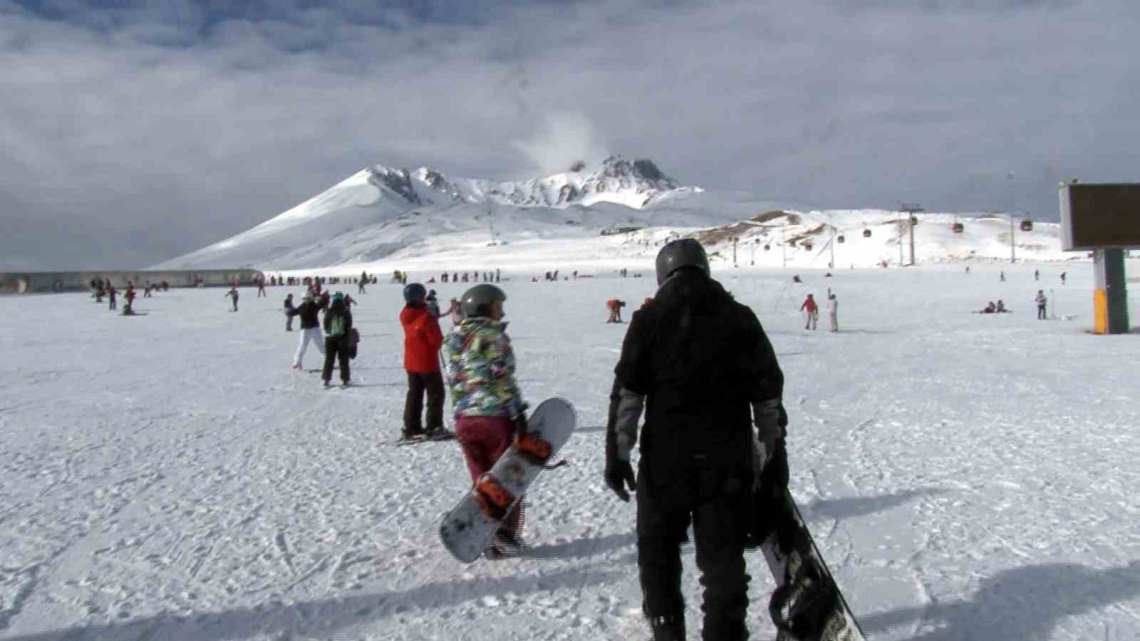 Erciyes hafta sonu yine ilgi odağı oldu
