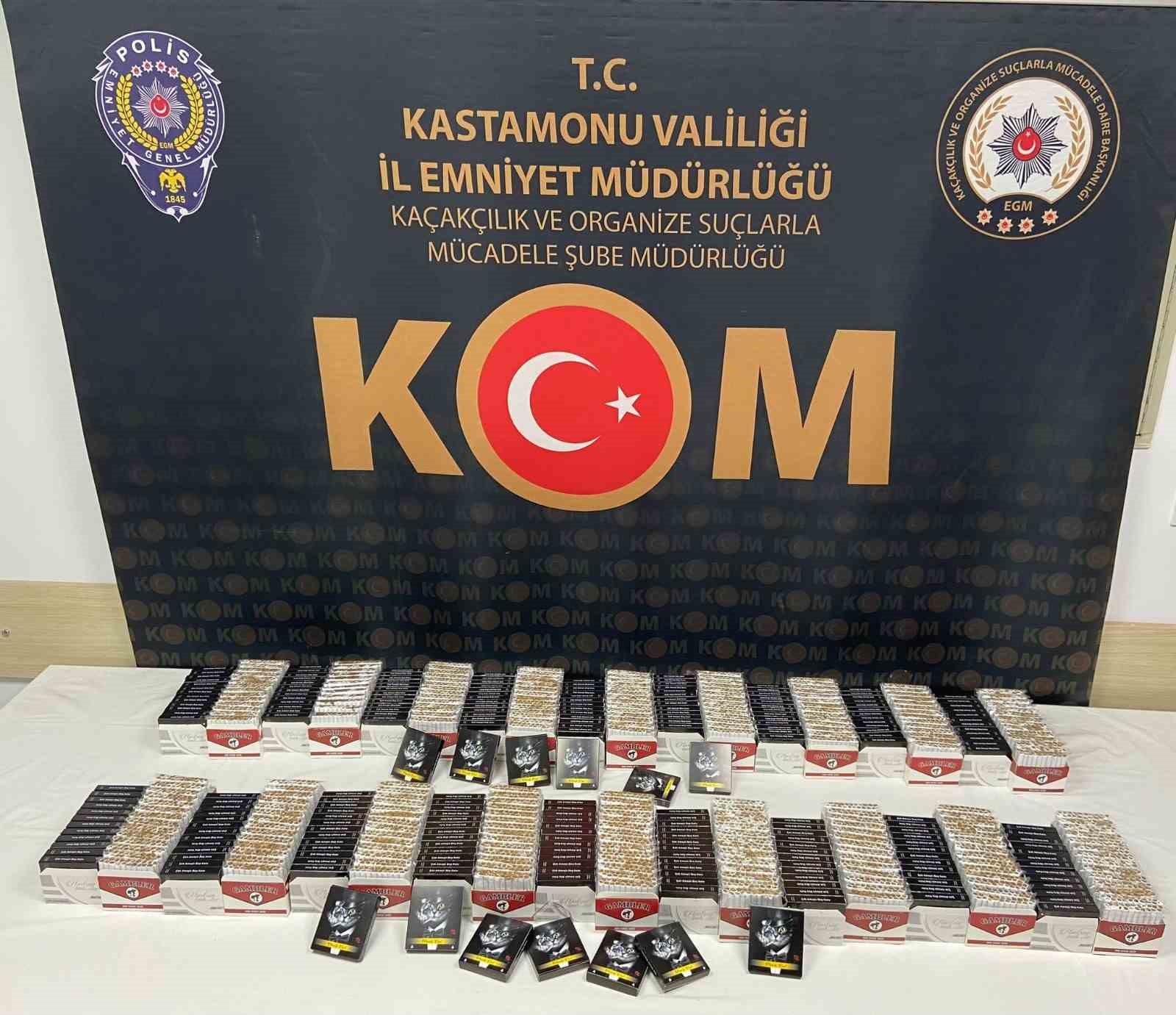 Kastamonu’da 10 bin adet doldurulmuş makaron ele geçirildi