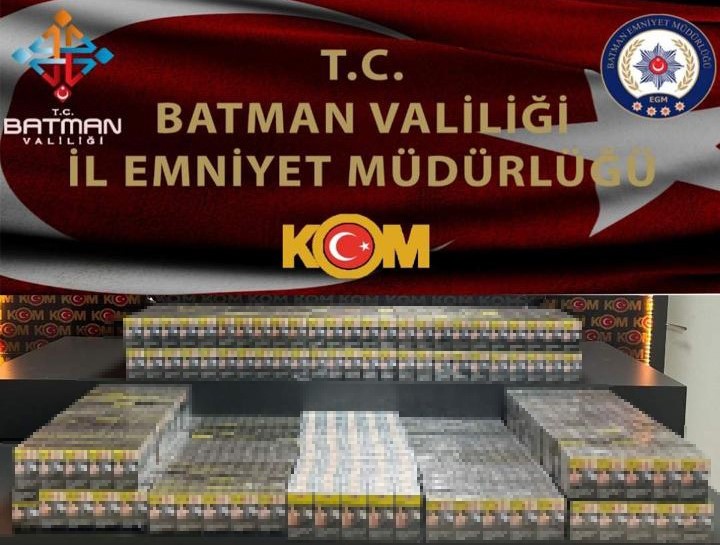 Batman’da bin 940 paket gümrük kaçağı sigara ele geçirildi