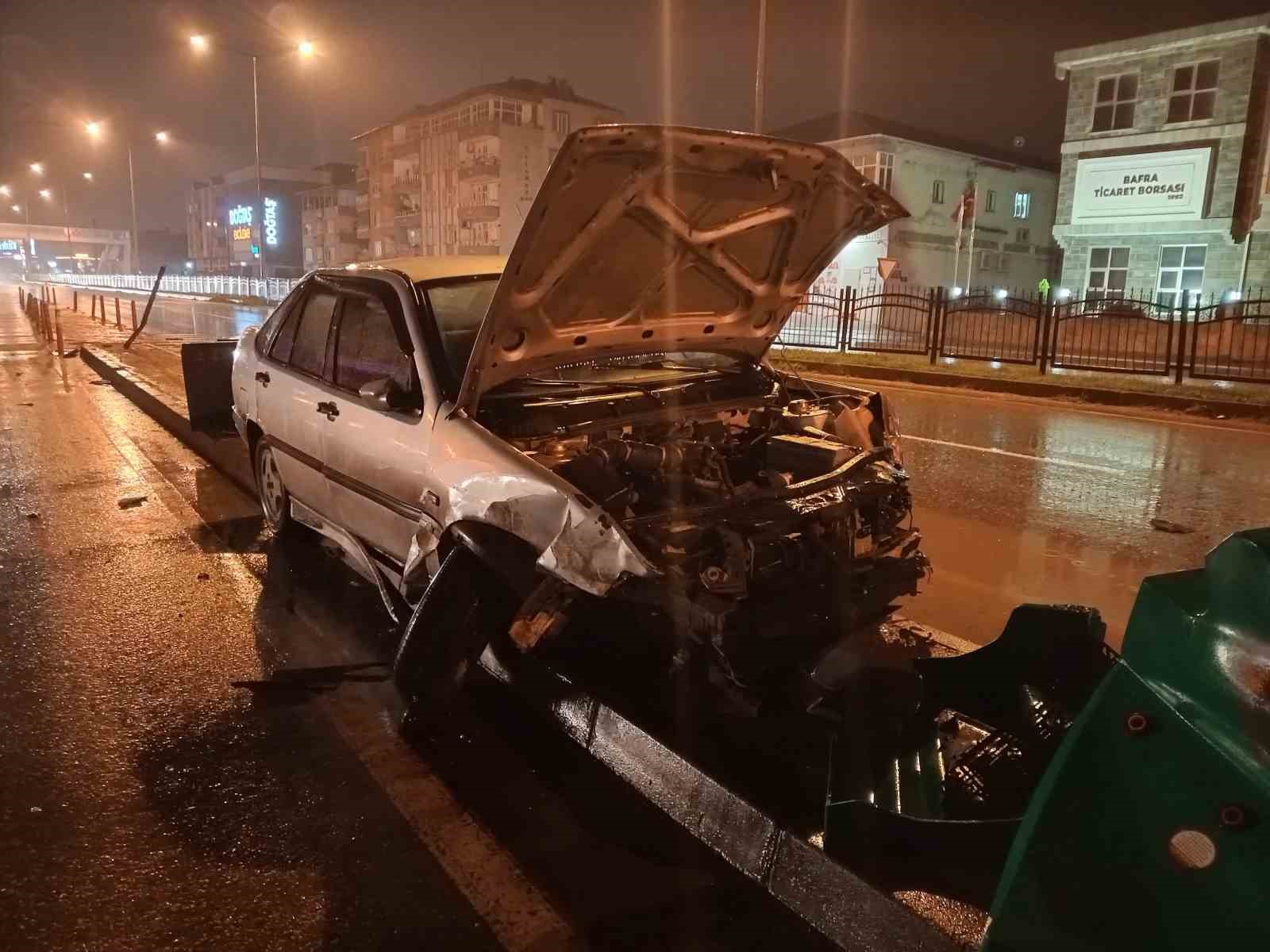 Bafra’da trafik kazası: 1 yaralı