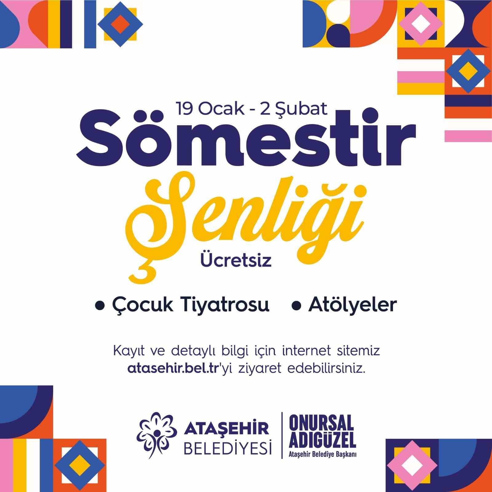 Ataşehir Belediyesi, karnelerini alan öğrenciler için sömestir şenliği hazırladı