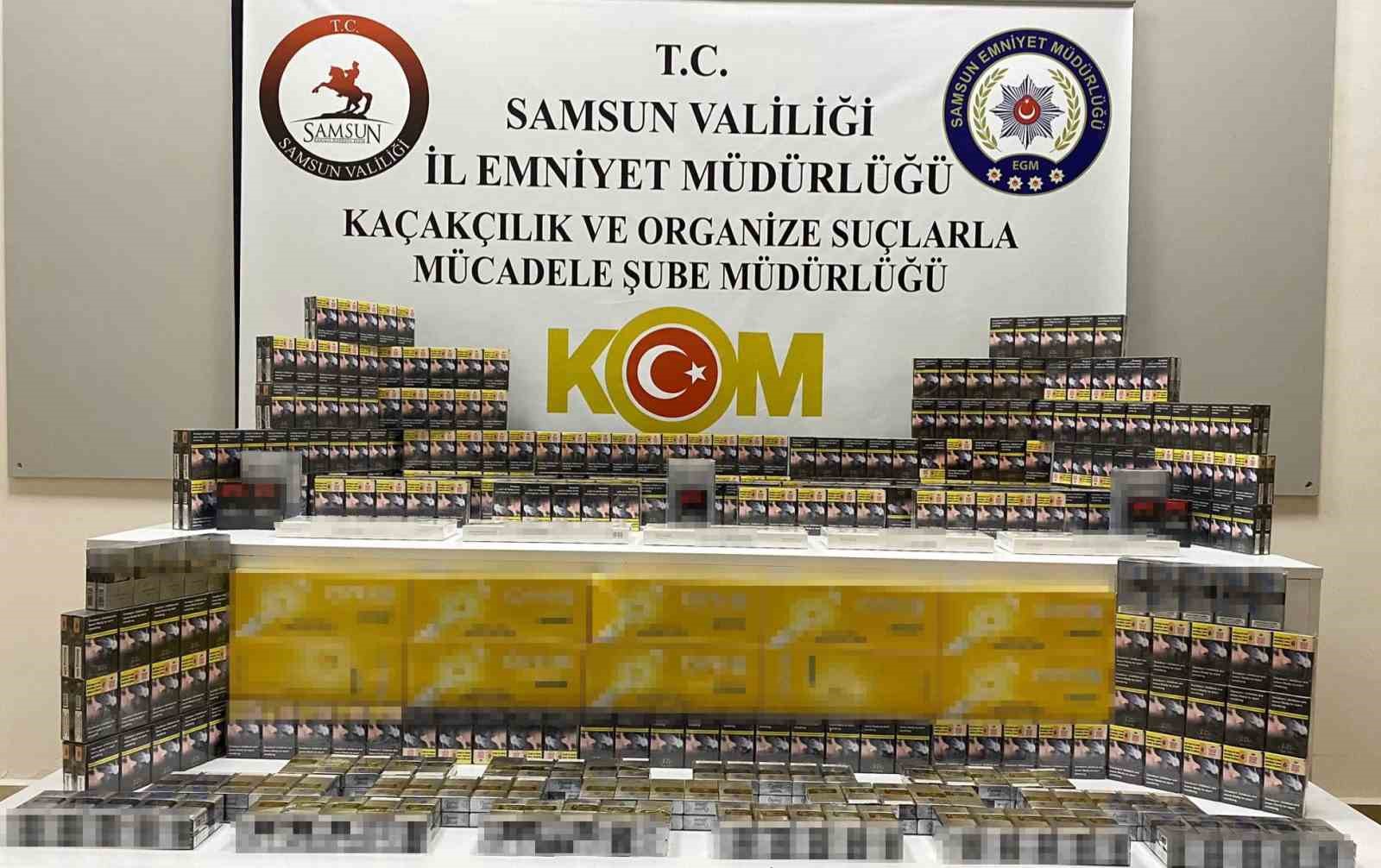 Samsun’da gümrük kaçağı sigara ele geçirildi