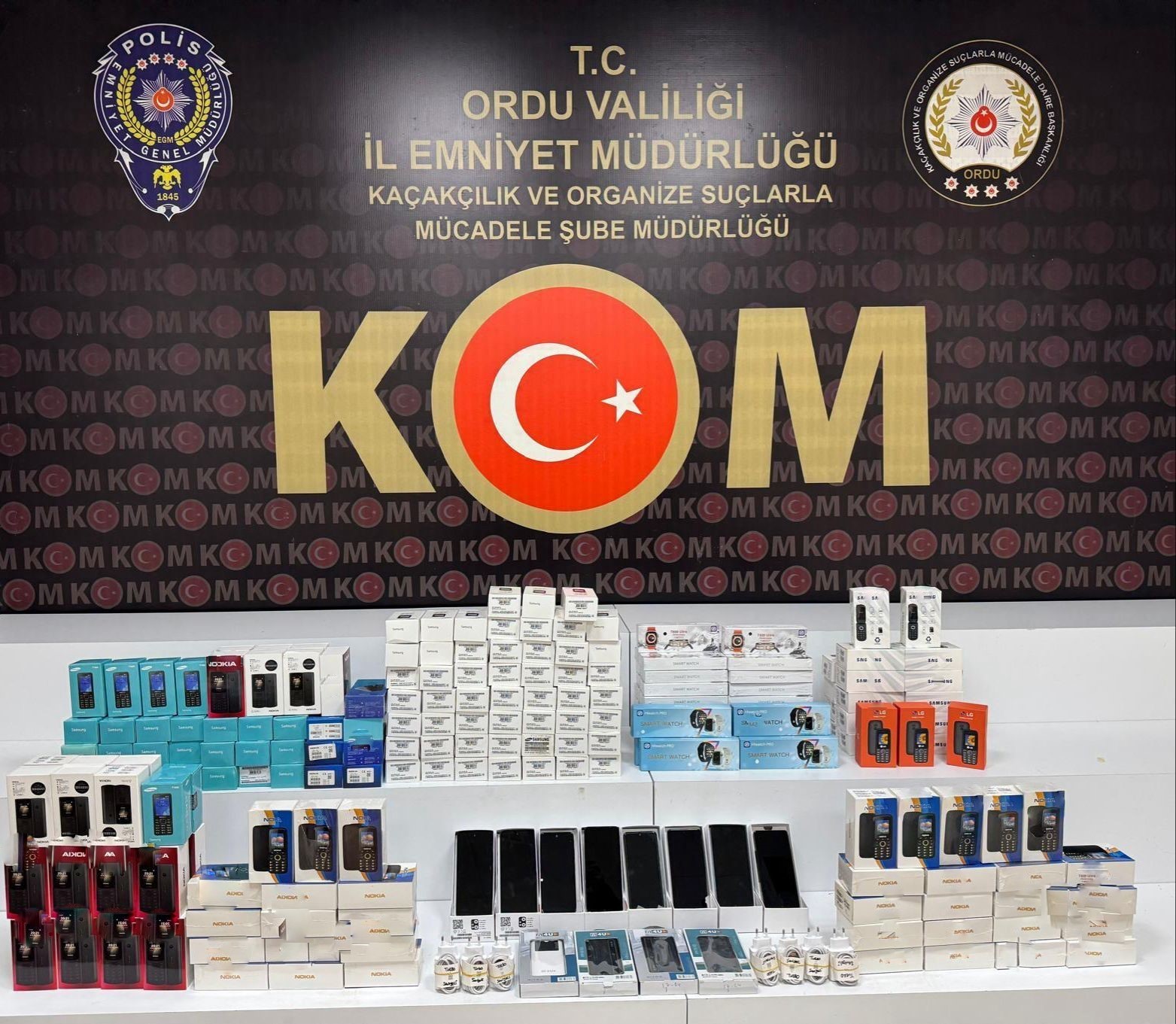 Ordu’da kaçak cep telefonu operasyonu