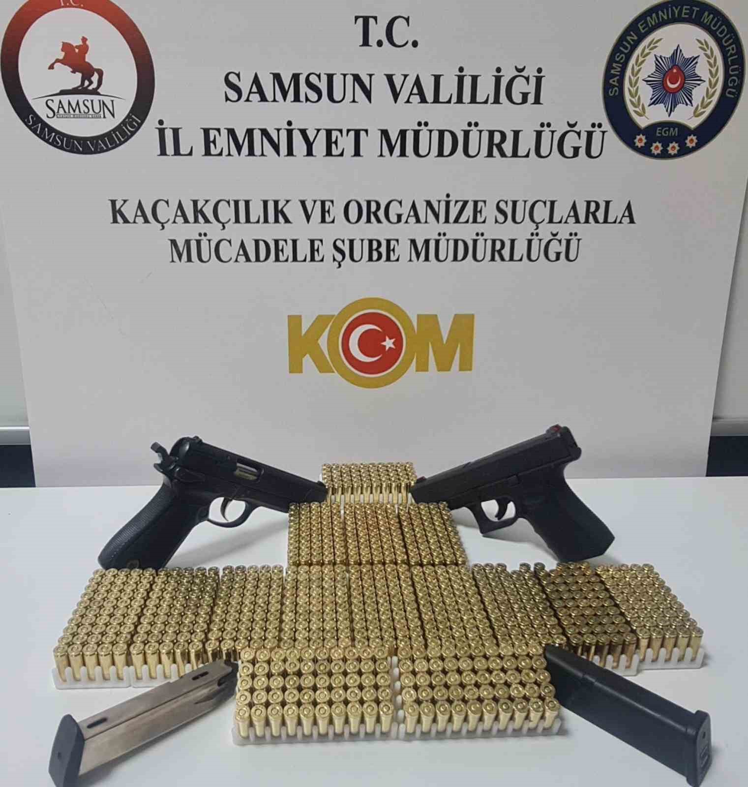 Samsun’da silah ve mühimmat operasyonu