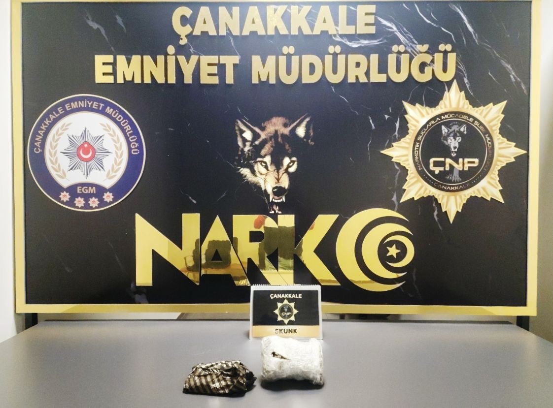 Çanakkale’de 544 gram skunk ele geçirilen şüpheli tutuklandı