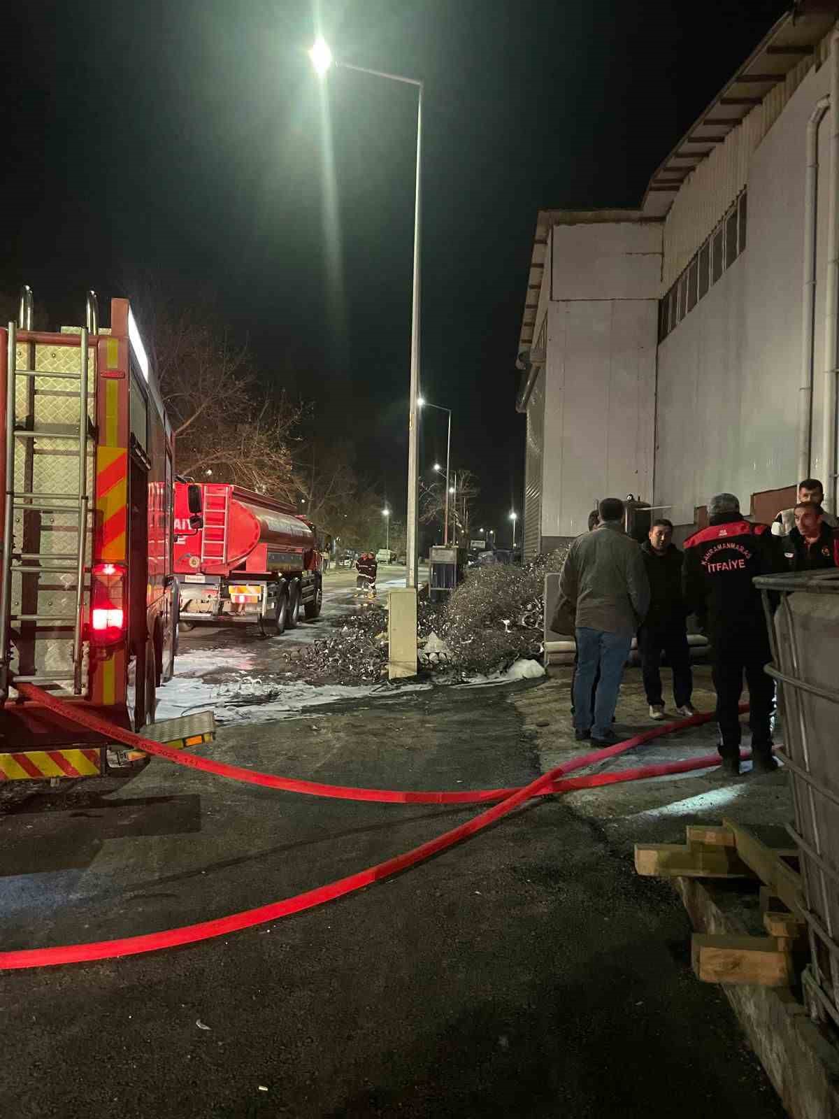 Kahramanmaraş’ta iş yeri yangını
