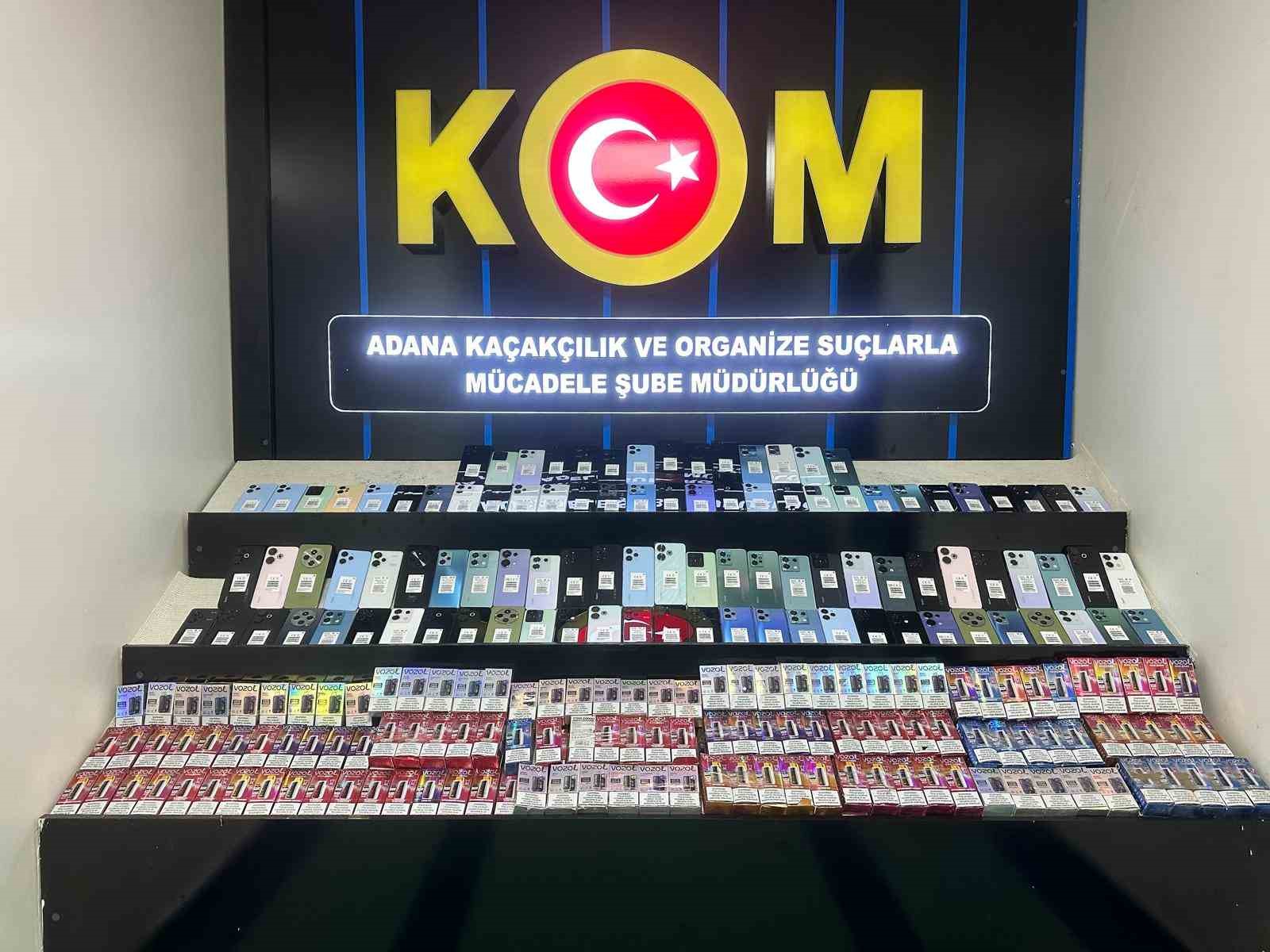 Adana’da kaçakçılık operasyonu