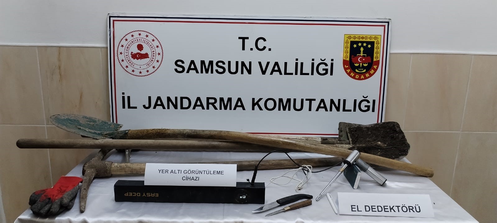 Samsun’da izinsiz kazı yapan 5 kişi yakalandı