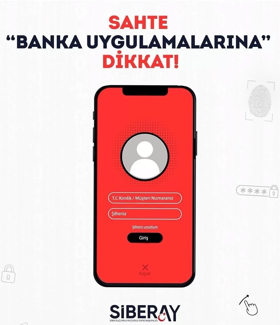 Sahte banka uygulamalarına dikkat!