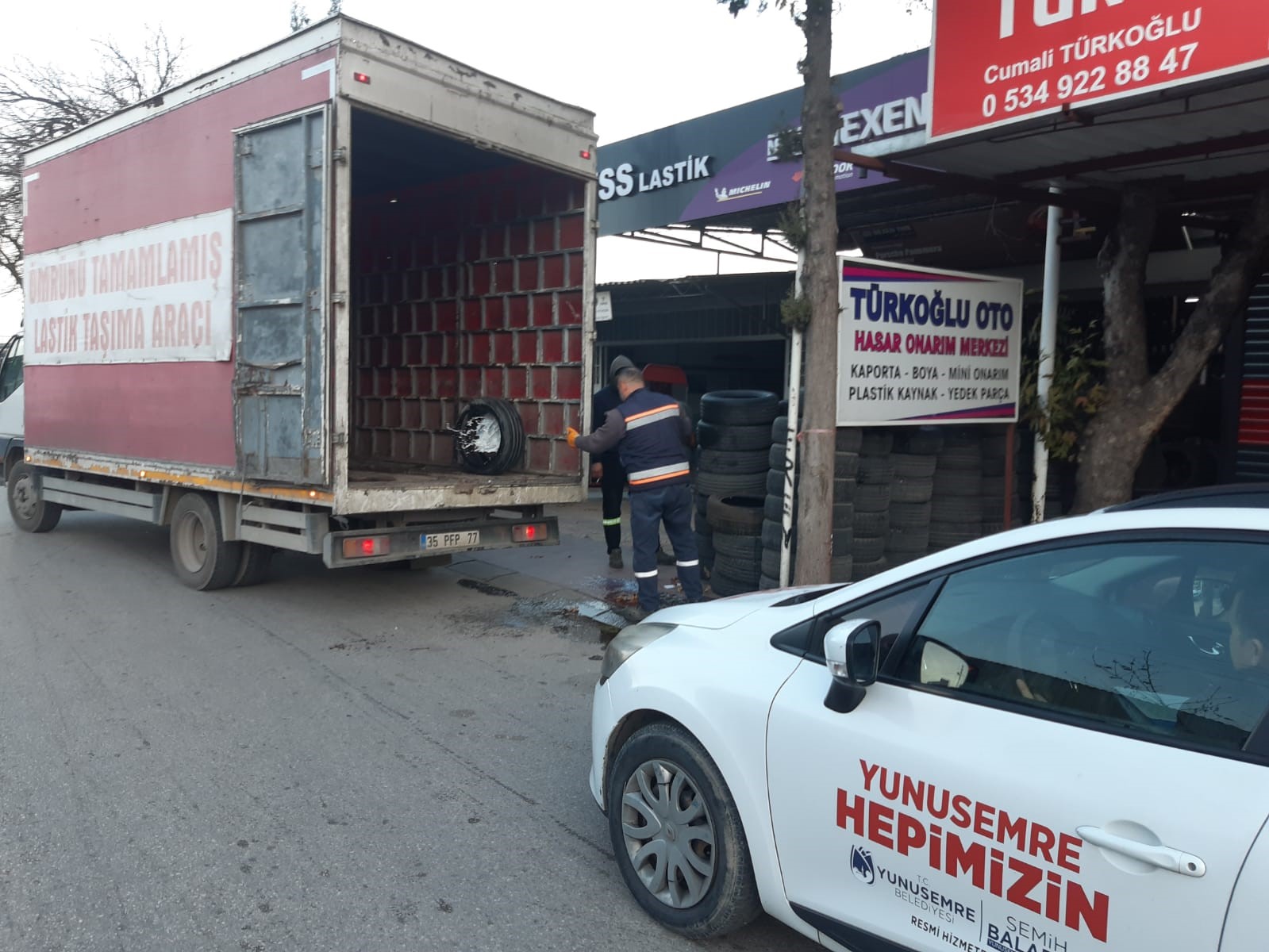 Yunusemre’de atık lastikler geri dönüşüme kazandırılıyor
