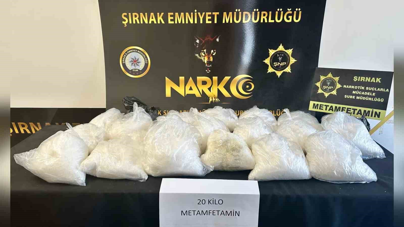 Şırnak’ta 20 kilo uyuşturucu ele geçirildi