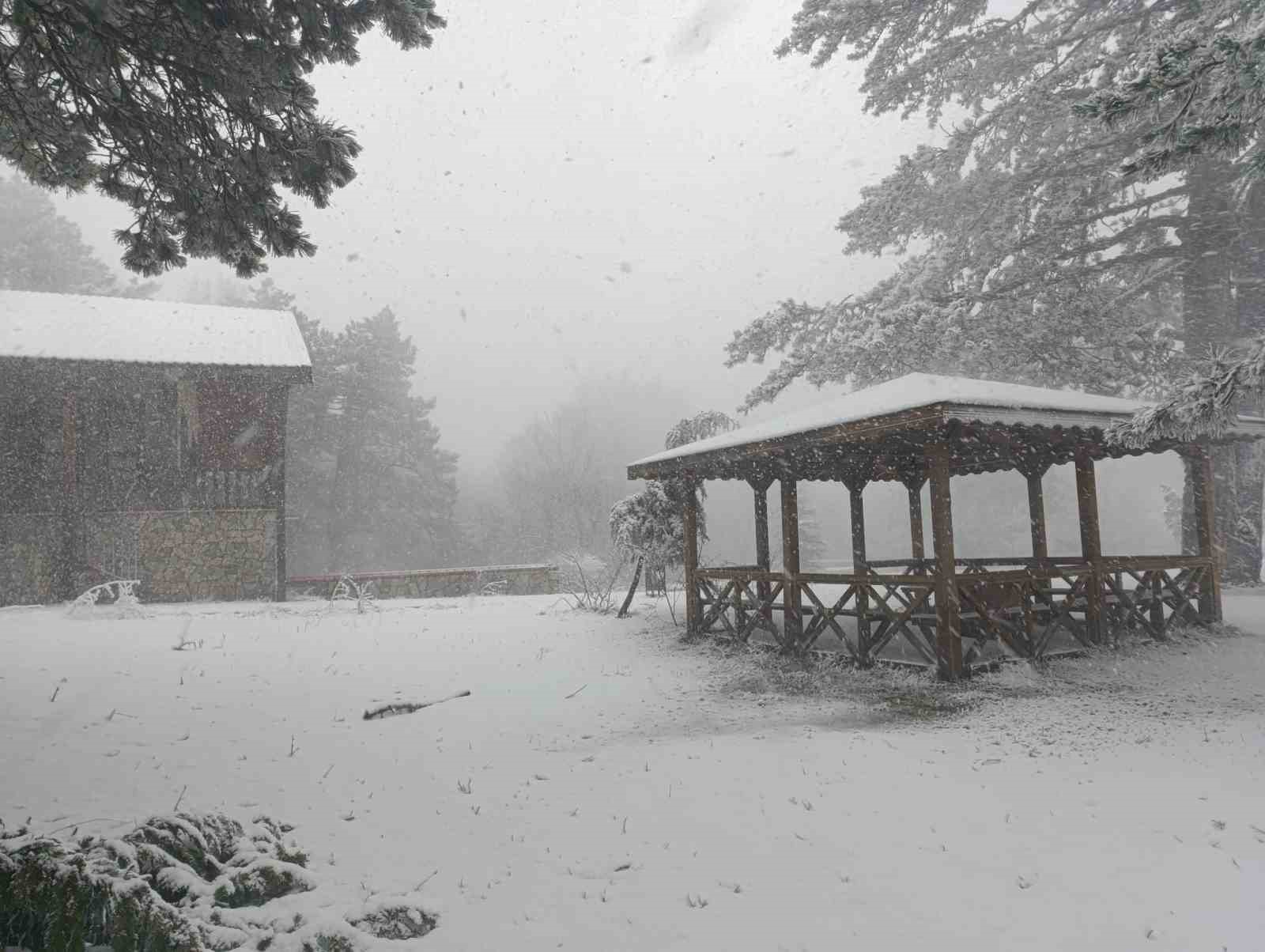 Uludağ&rsquo;da yoğun kar ve tipi...Zincirsiz araç girişi yasaklandı