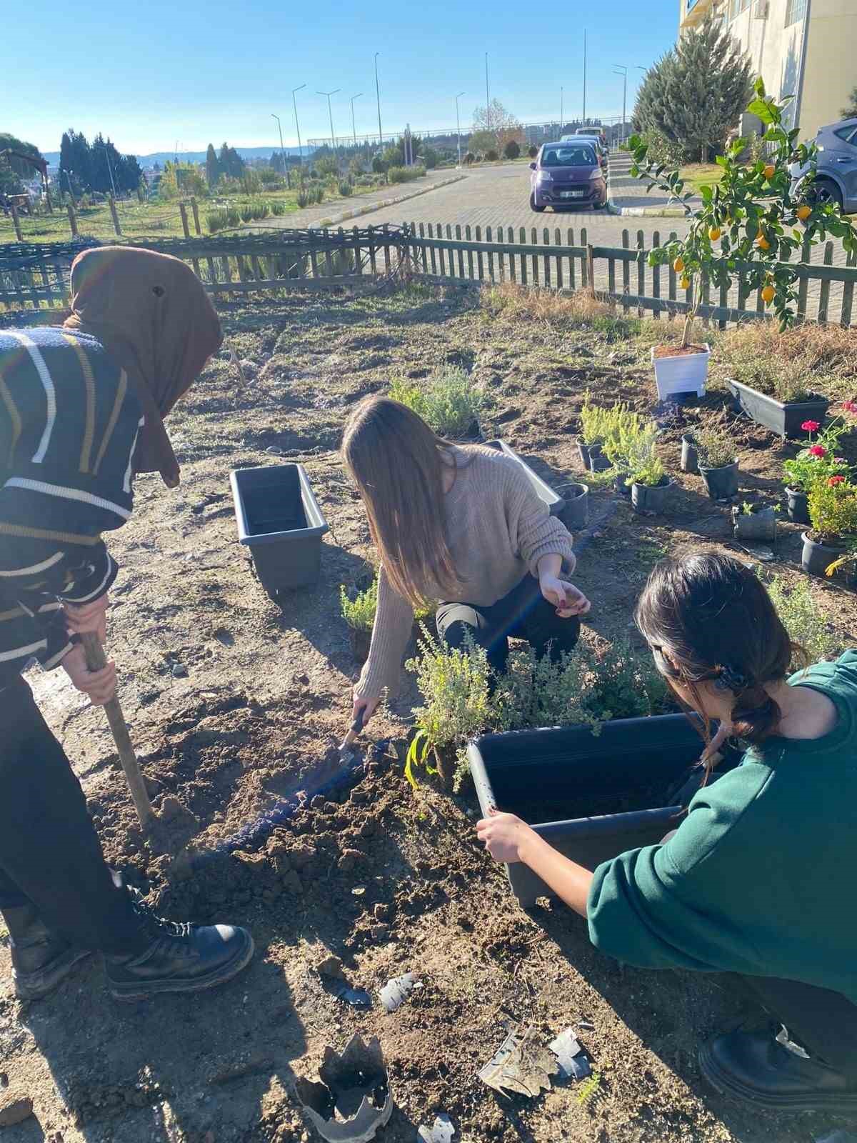 Balıkesir&rsquo;de &uuml;niversiteliler mini sera kurdu
