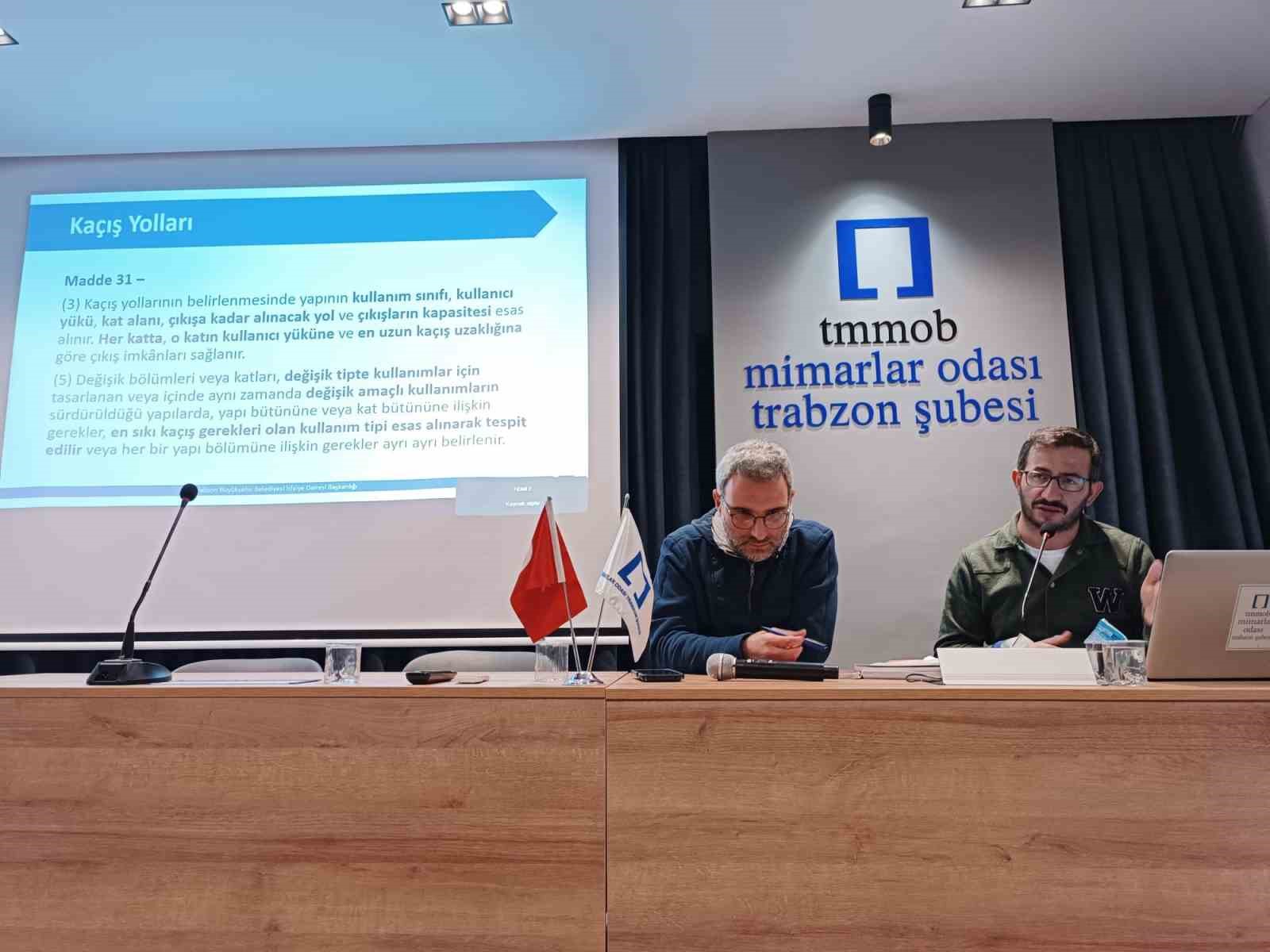 Mimarlara yangın güvenliği eğitimi