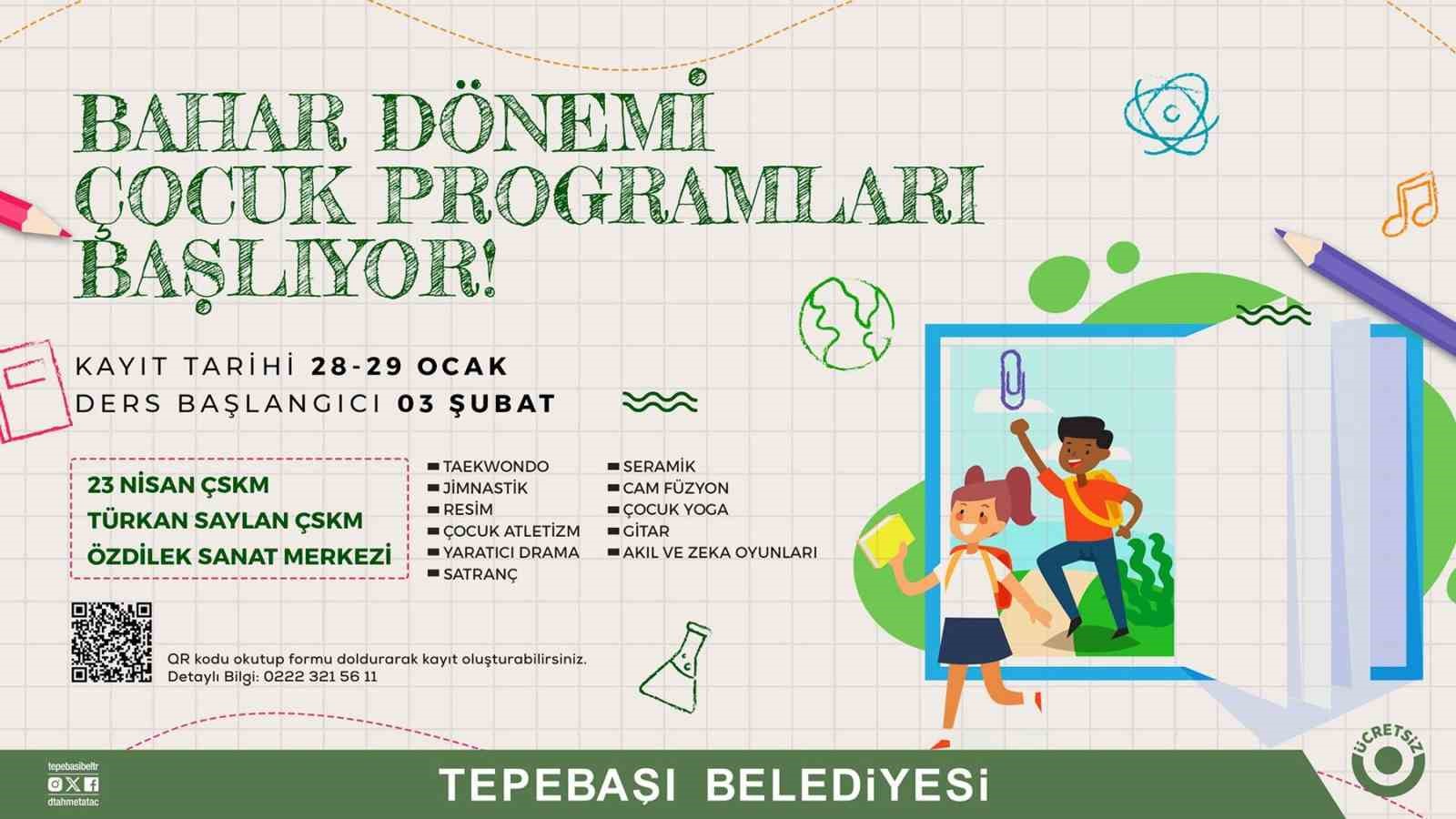Tepebaşı Belediyesi’nin çocuk programları kayıtları başlıyor