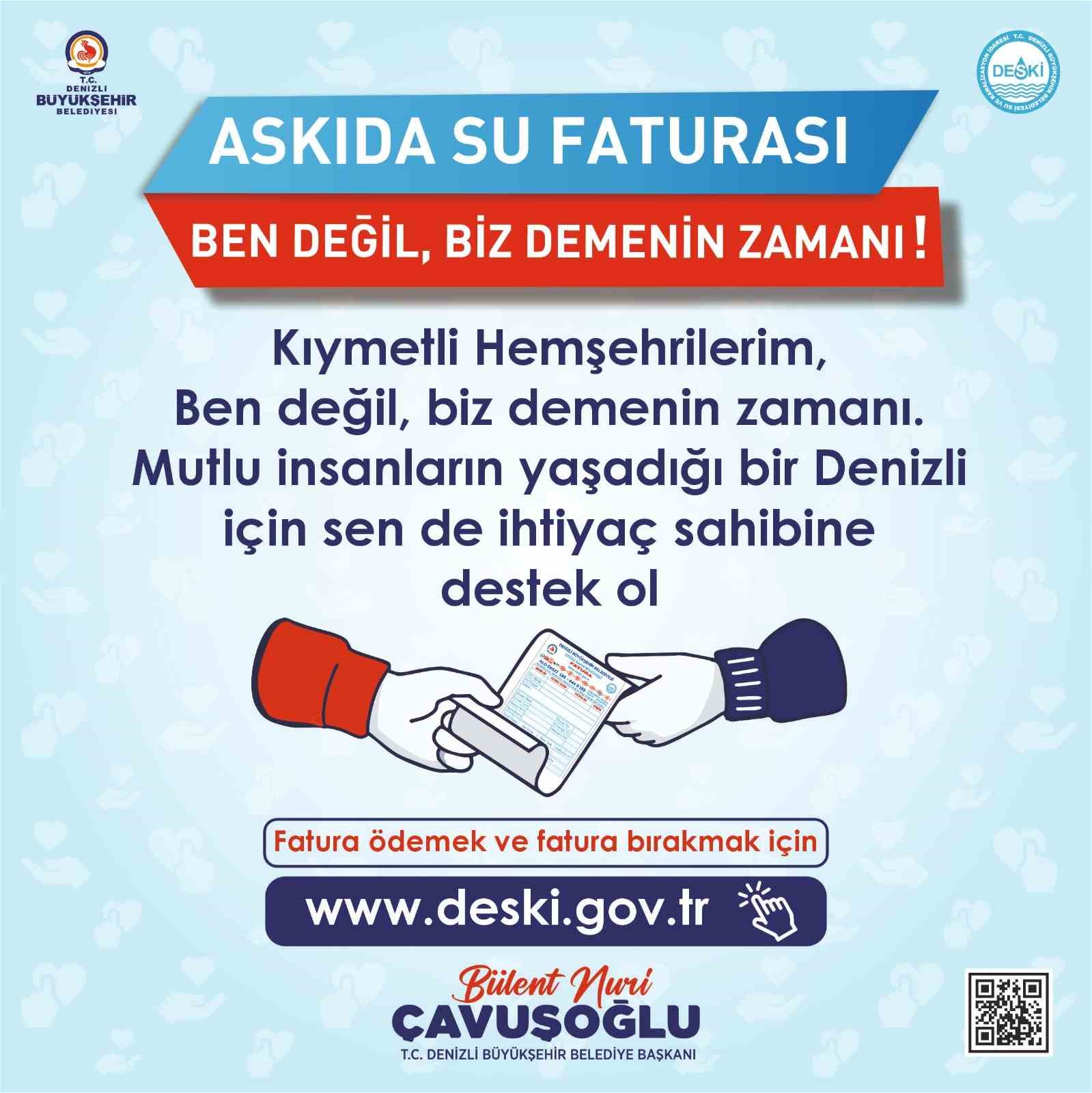 B&uuml;y&uuml;kşehir DESKİ&rsquo;den dayanışma &ouml;rneği: &lsquo;Askıda Fatura&rsquo;
