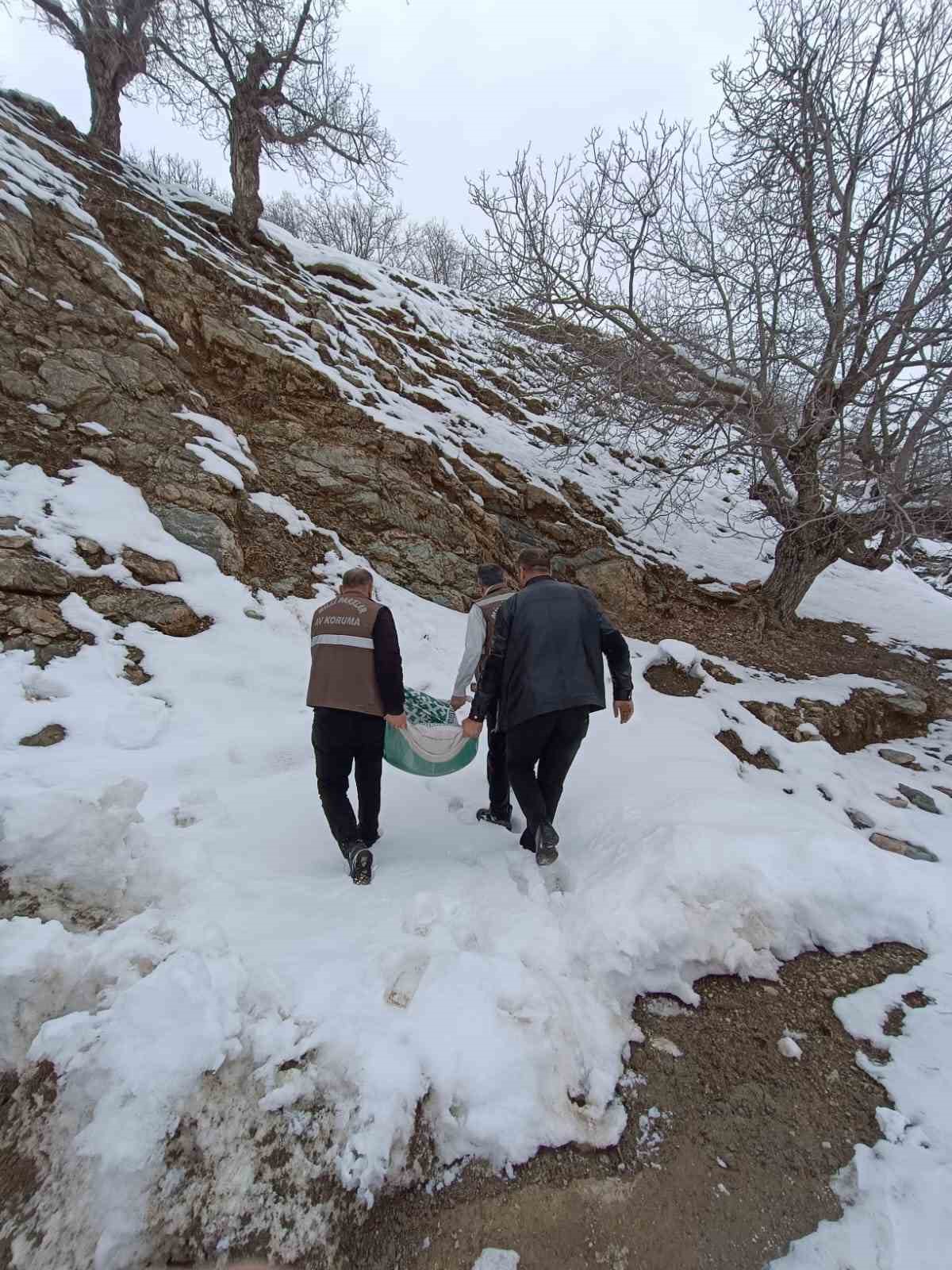 Batman&rsquo;da hayvanlar i&ccedil;in doğaya yem bırakıldı
