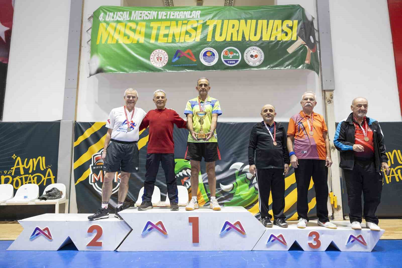 Mersin 4. Veteranlar Masa Tenisi Turnuvası’nda 196 sporcu yarıştı