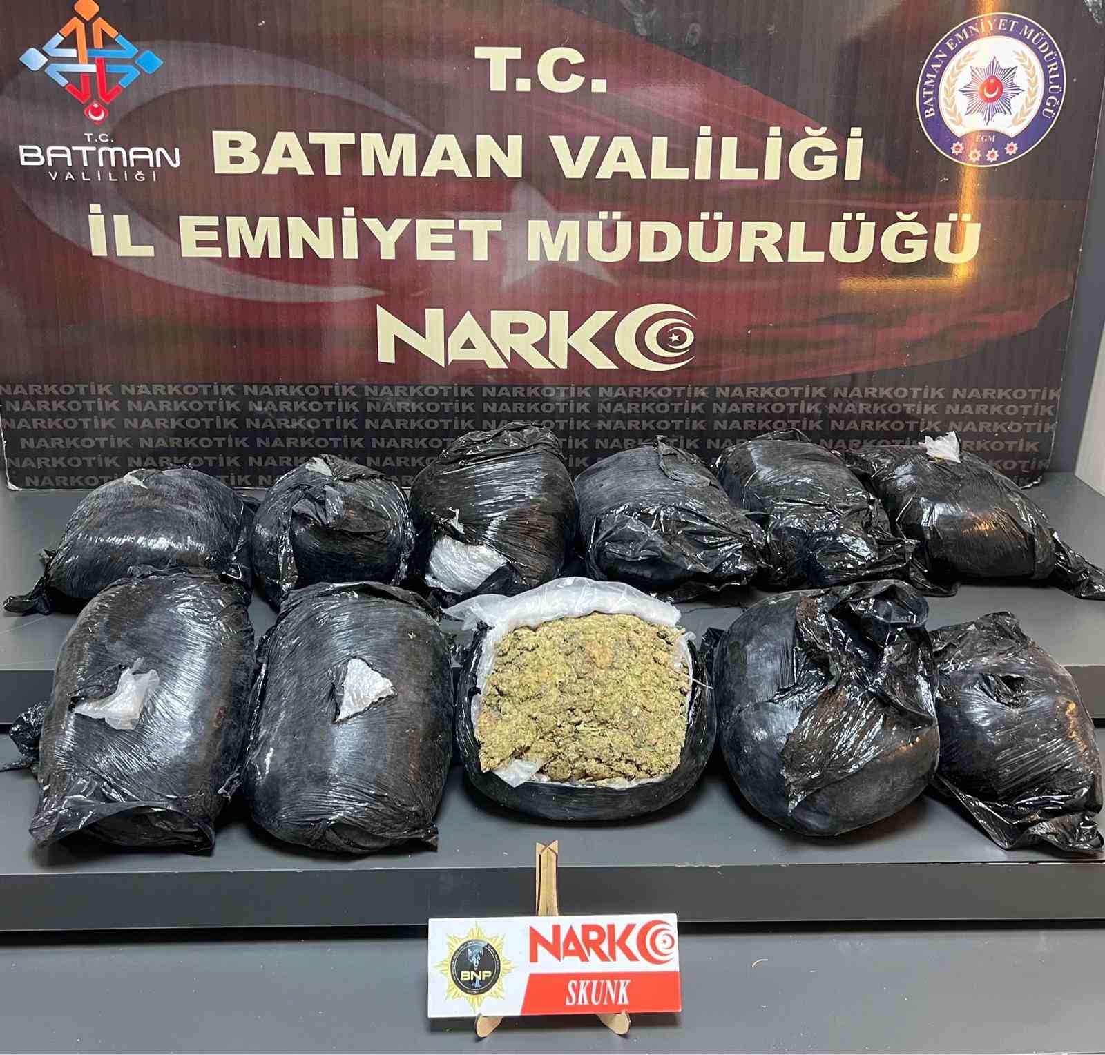 Batman’da 11 kilo uyuşturucunun ele geçirildiği operasyonda 4 kişi tutuklandı