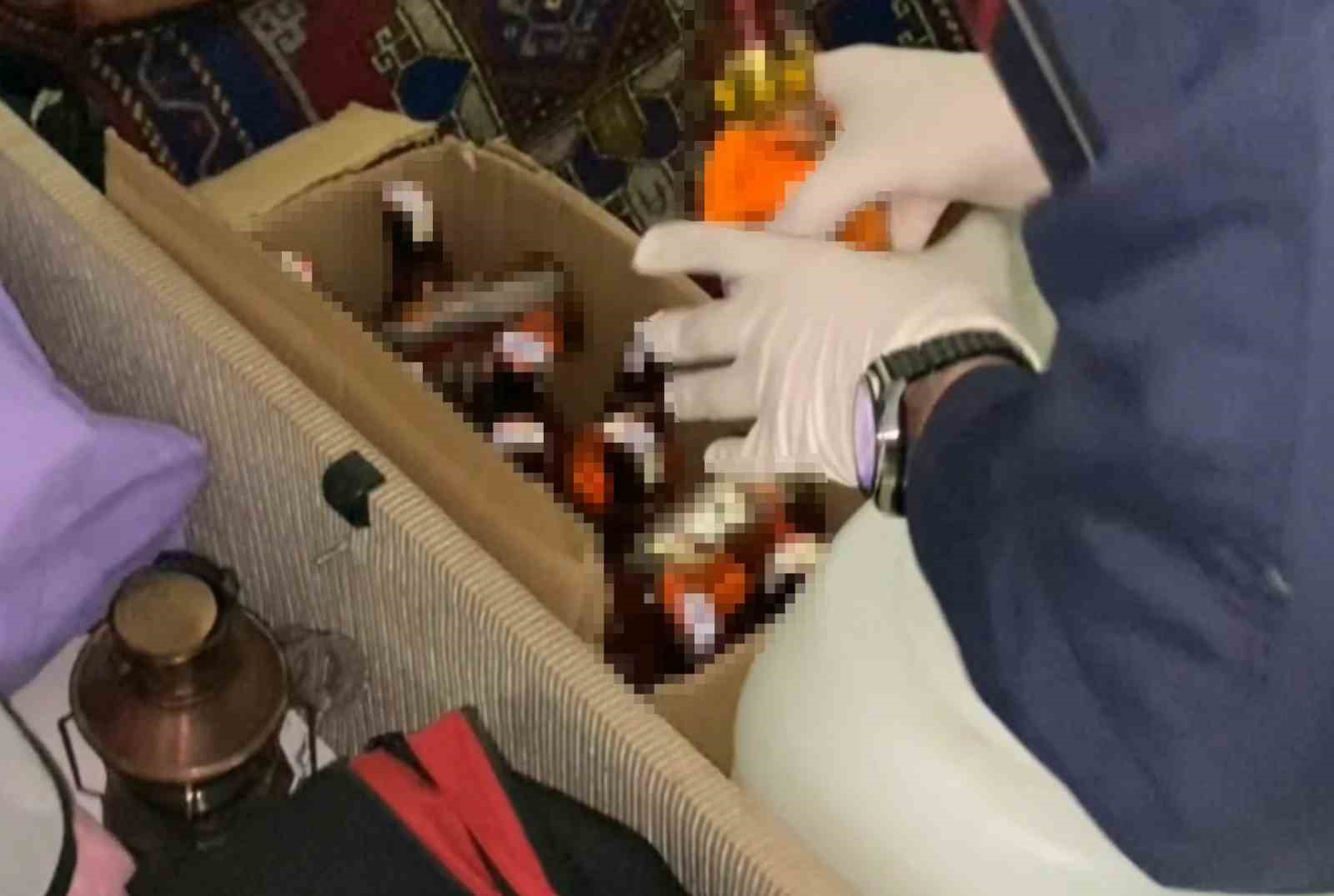 Sahte alkol üretip ticaretini yapan şahıs operasyonla yakalandı