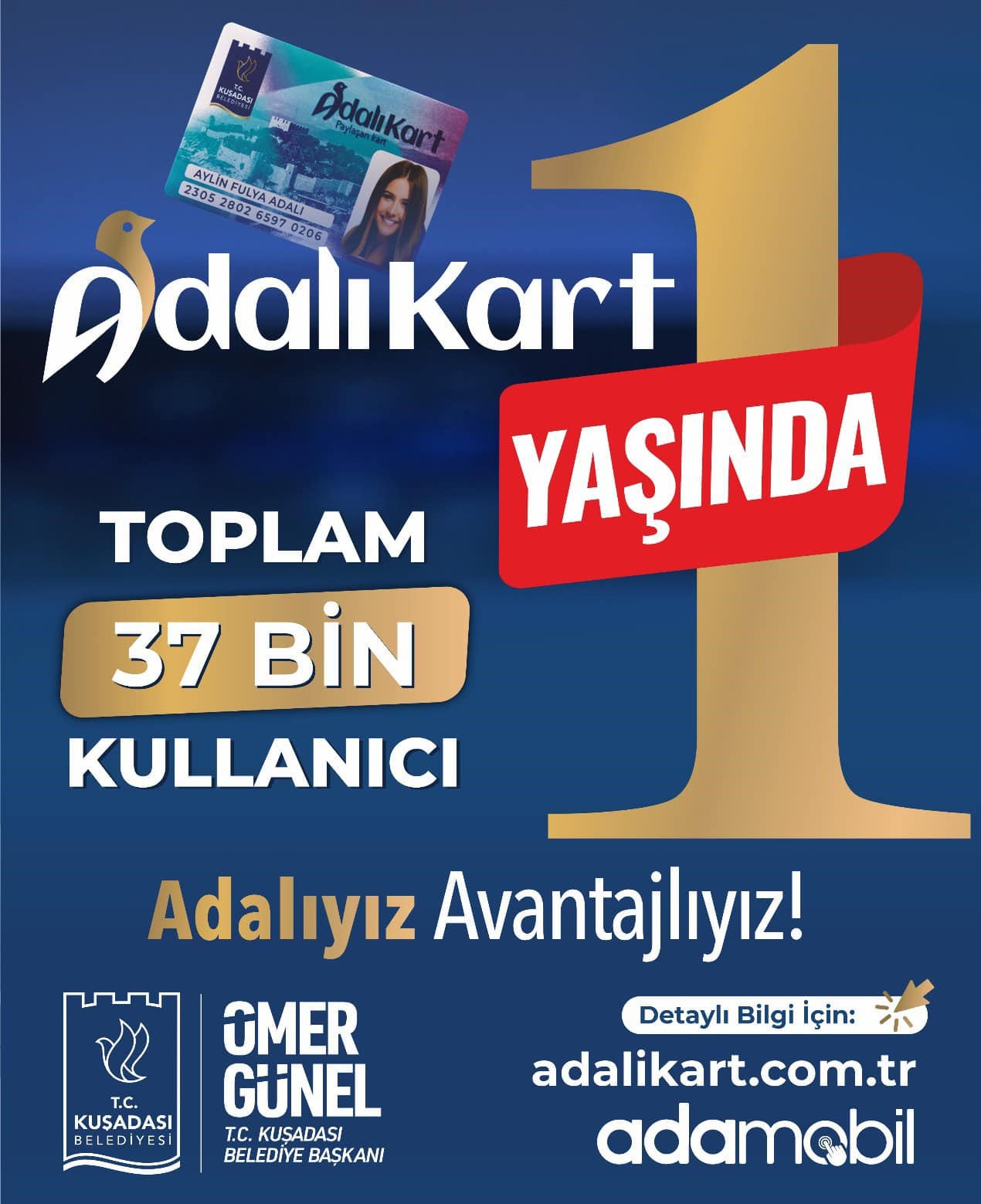 Adalı Kart 1 yılda 37 bin aktif kullanıcıya ulaştı
