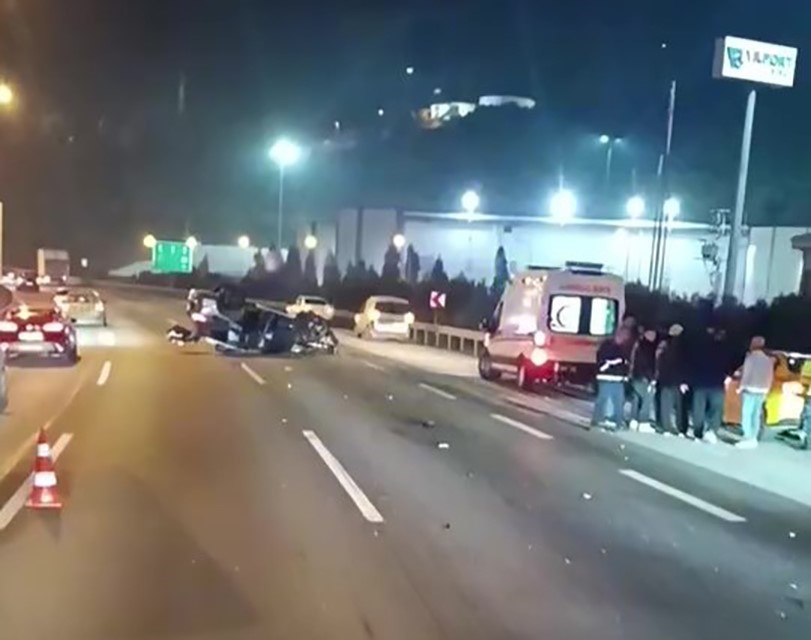 TEM’de takla atan cipten fırlayan sürücü hayatını kaybetti