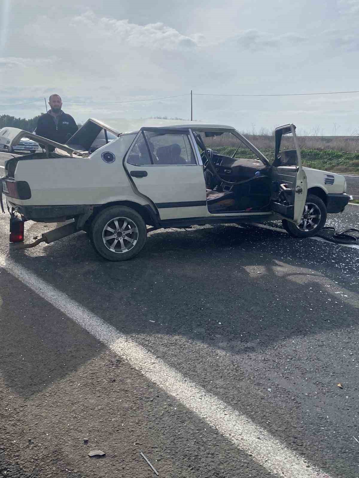 Muratlı-Tekirdağ karayolunda kaza: 2 yaralı
