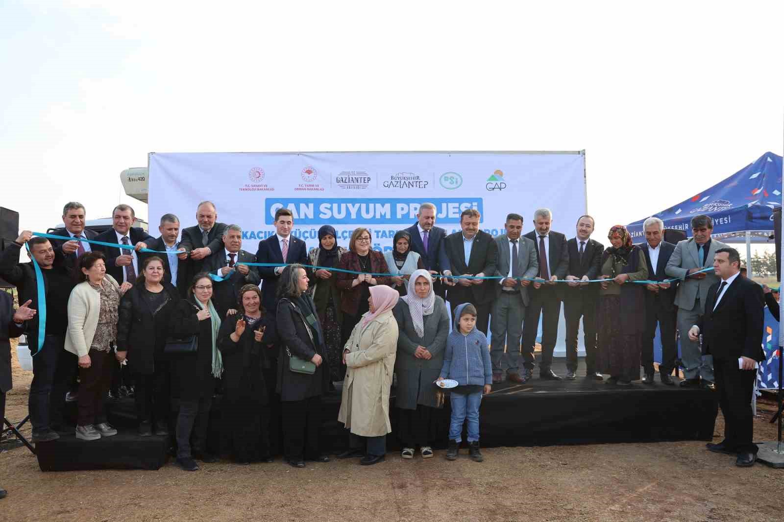 Gaziantep Cansuyum Projesi ile tarımsal araziler su ile buluşuyor