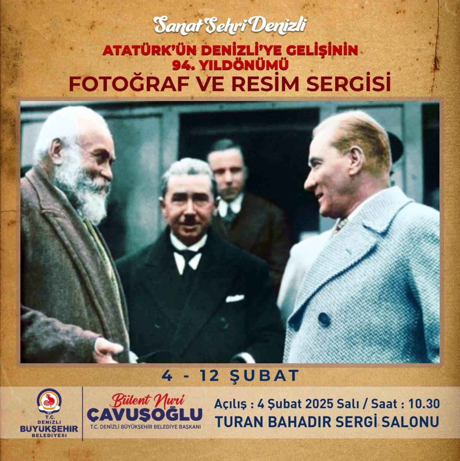 Denizli&rsquo;de Atat&uuml;rk&rsquo;&uuml;n ziyaretinin 94. yıld&ouml;n&uuml;m&uuml;n&uuml; coşkuyla kutlayacak
