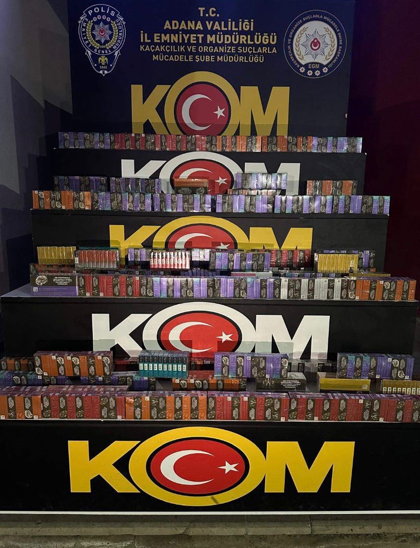 Adana’da bin paket kaçak elektronik sigara kiti ele geçirildi