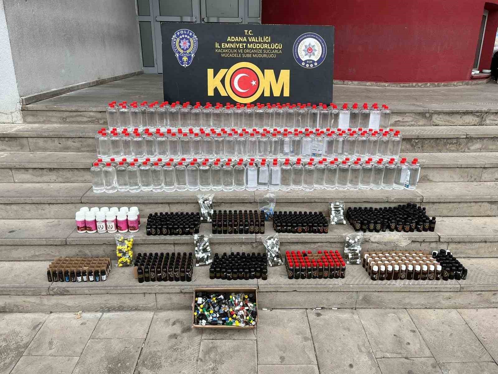 Adana’da 300 litre kaçak etil alkol ele geçirildi