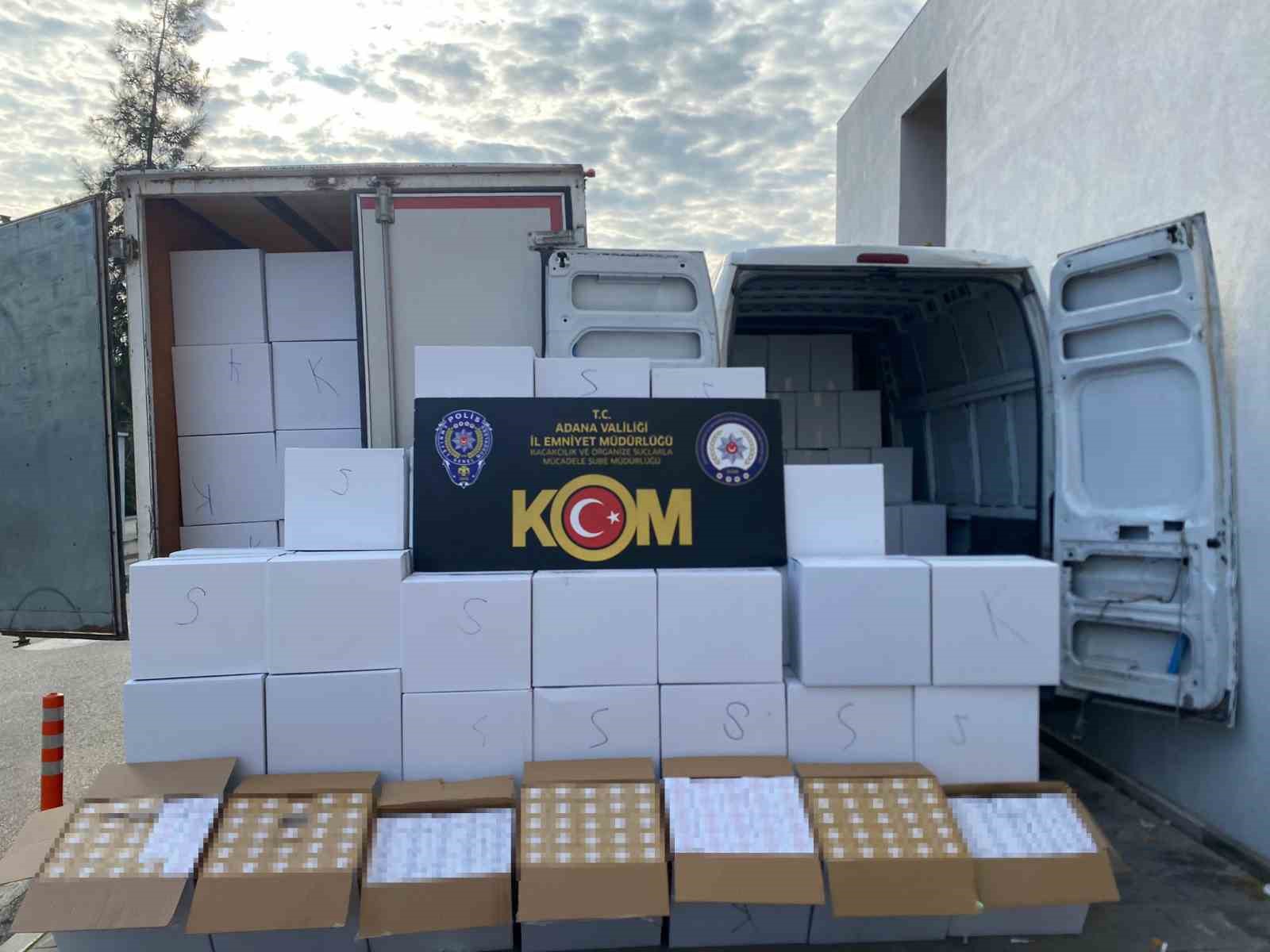 9 milyon kaçak makaron ele geçirildi 2 şüpheli tutuklandı