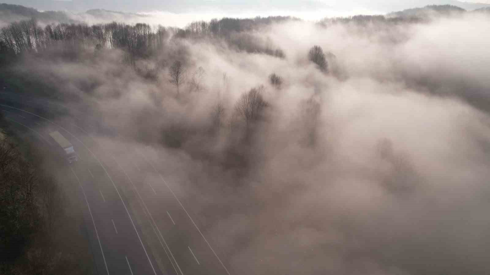 Zonguldak’ta kartpostallık sis manzarası yaşandı