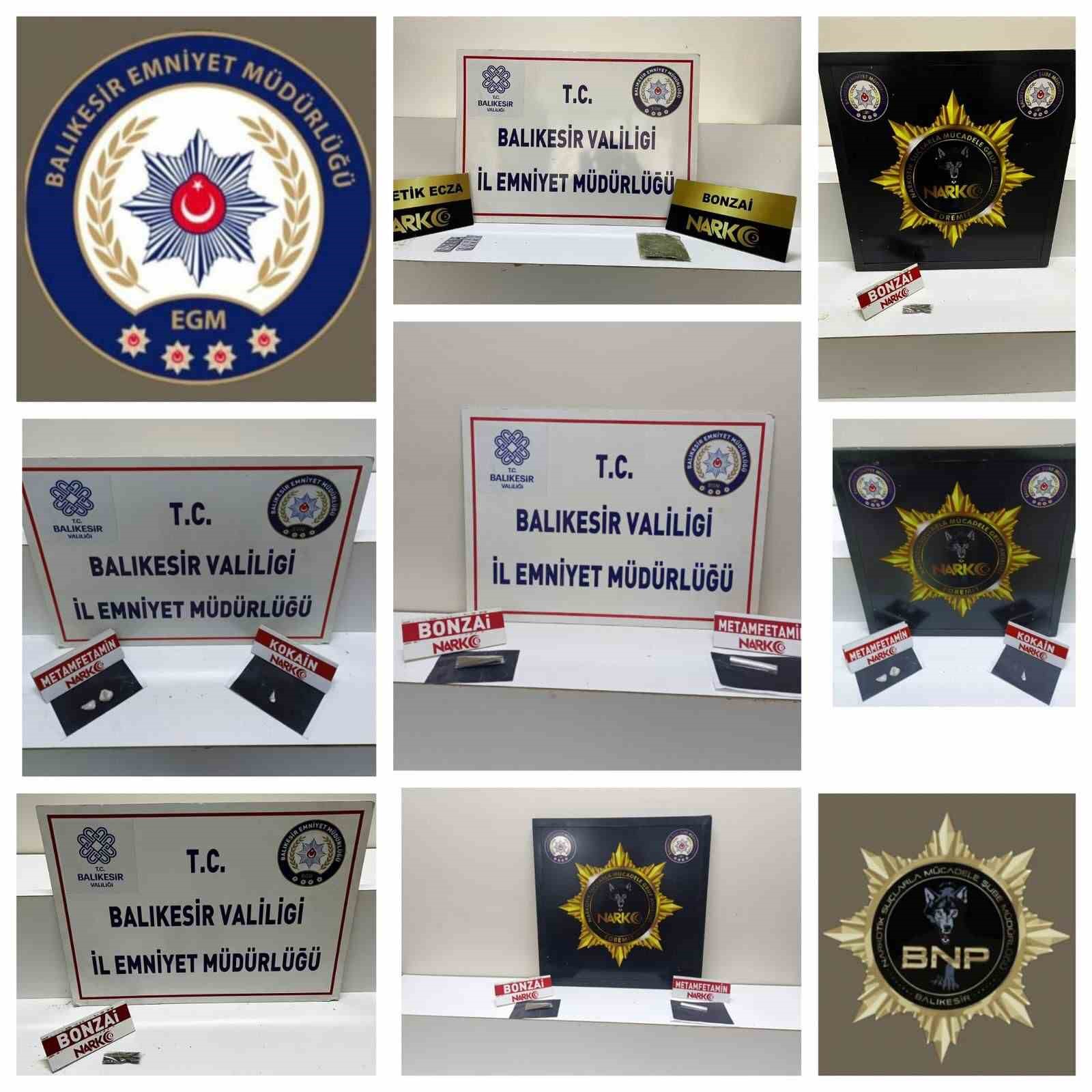 Balıkesir’de polisten 4 şüpheliye uyuşturucu operasyonu