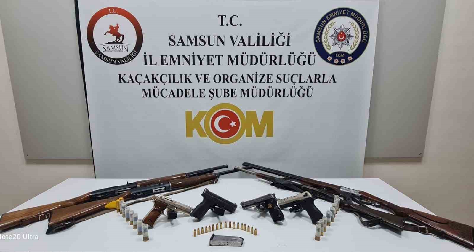 Samsun’da silah operasyonu