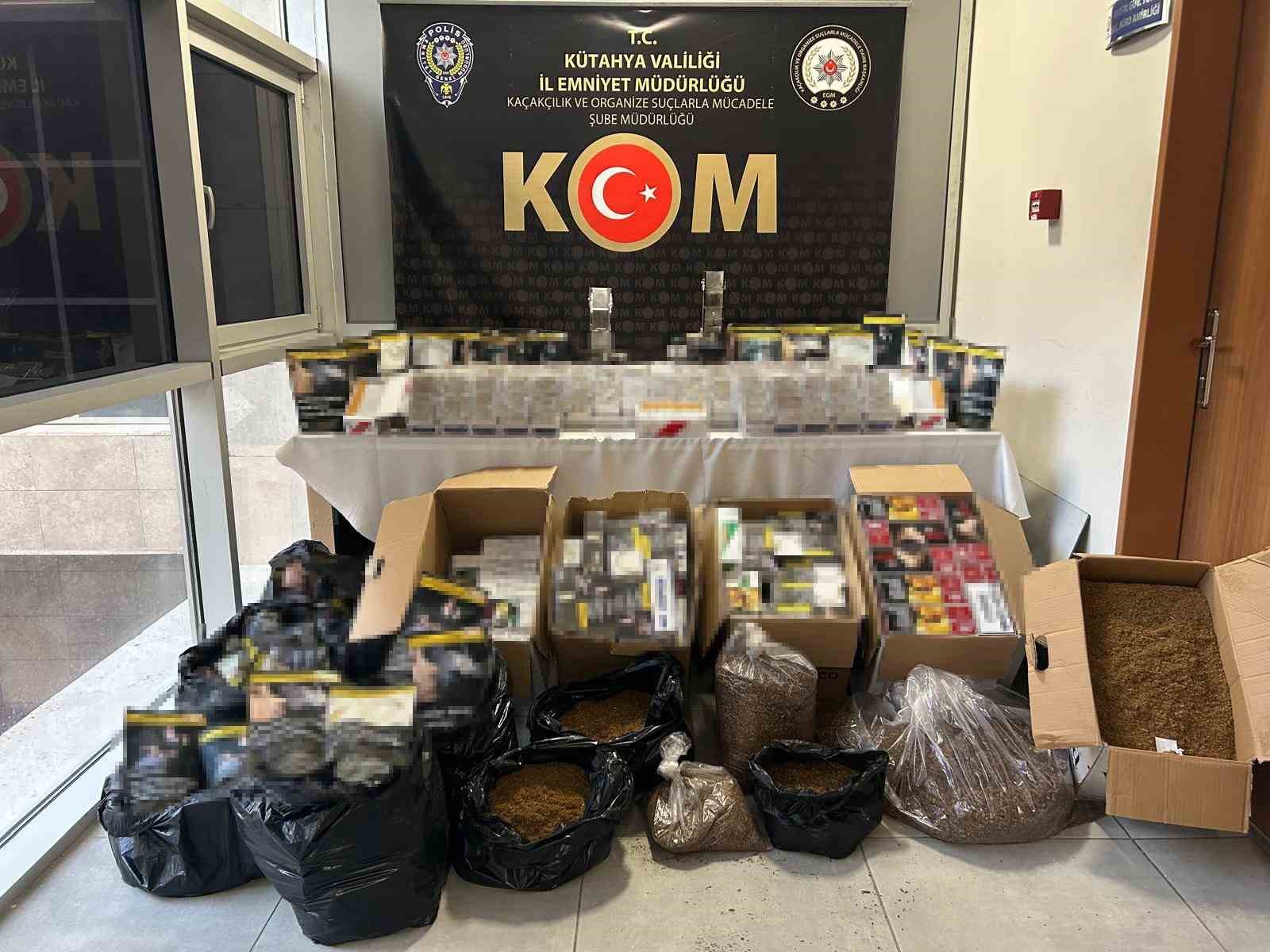 Kütahya’da 59 bin makaron ele geçirildi