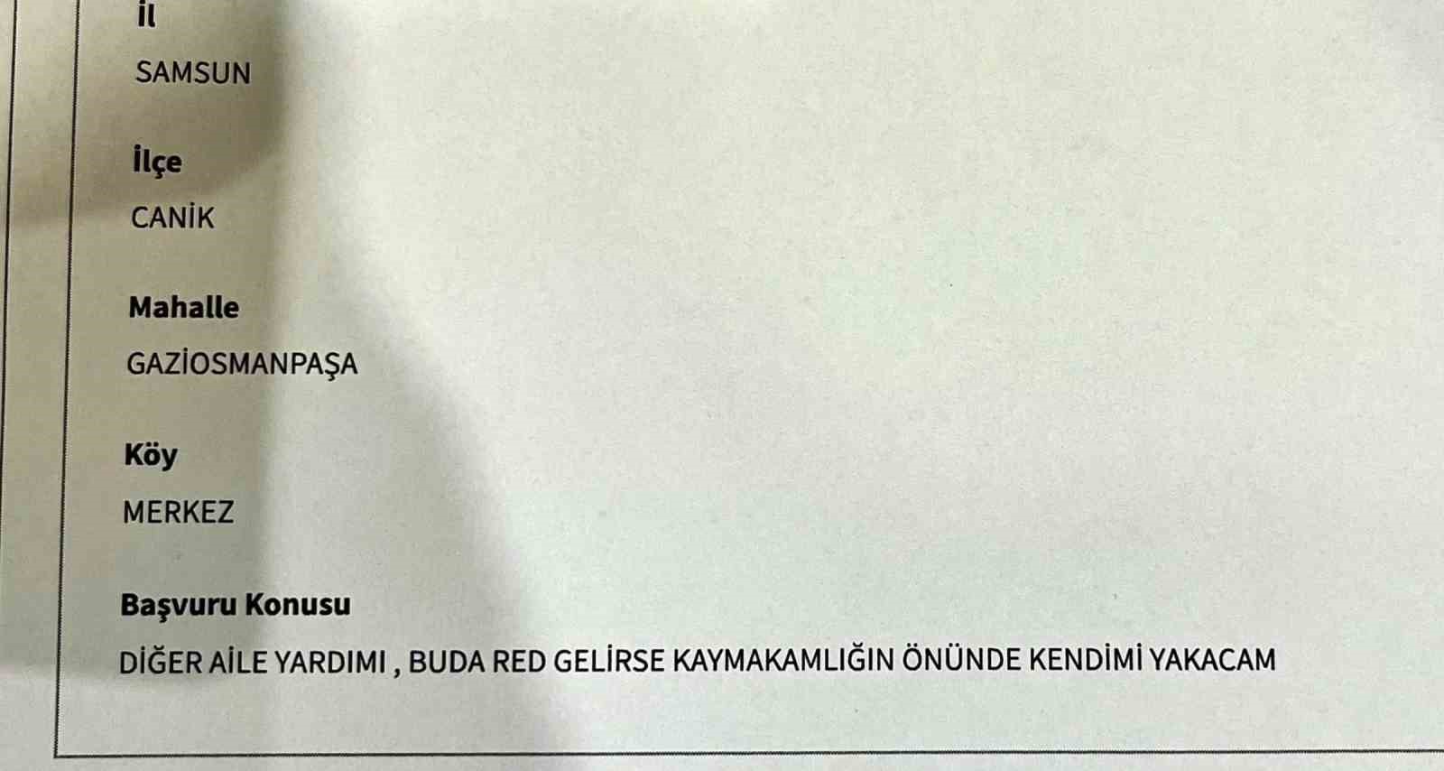 Kaymakam Aydın: "Vatandaşımız, ziyaret isteğimize olumsuz cevap verdi"
