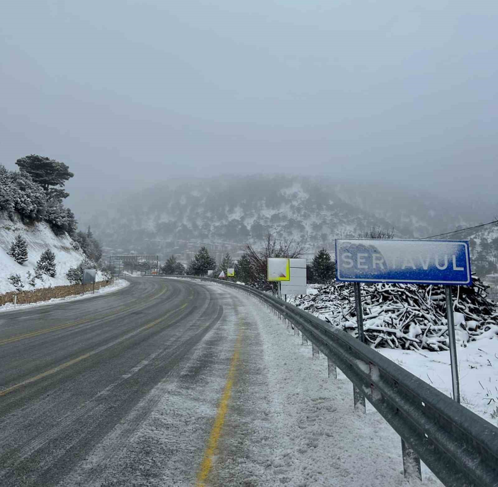 Mut Sertavul Geçidinde zincirsiz araçlara izin verilmiyor
