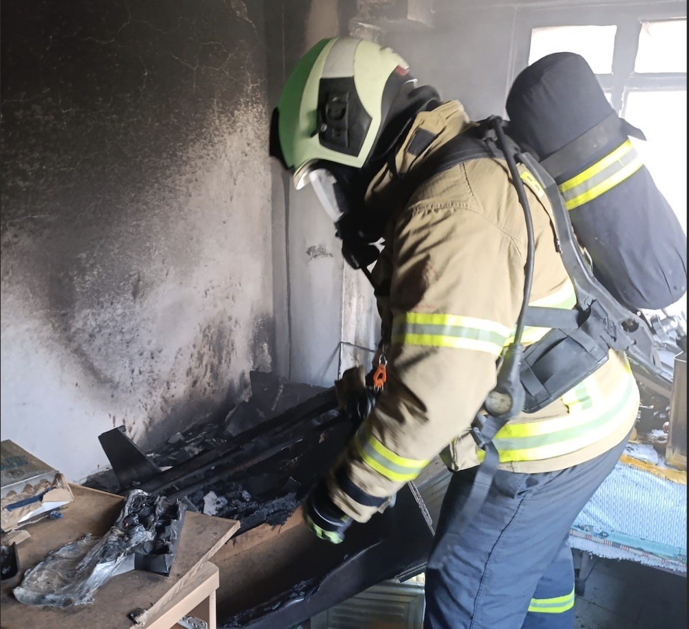 Erdek’te ev yangını