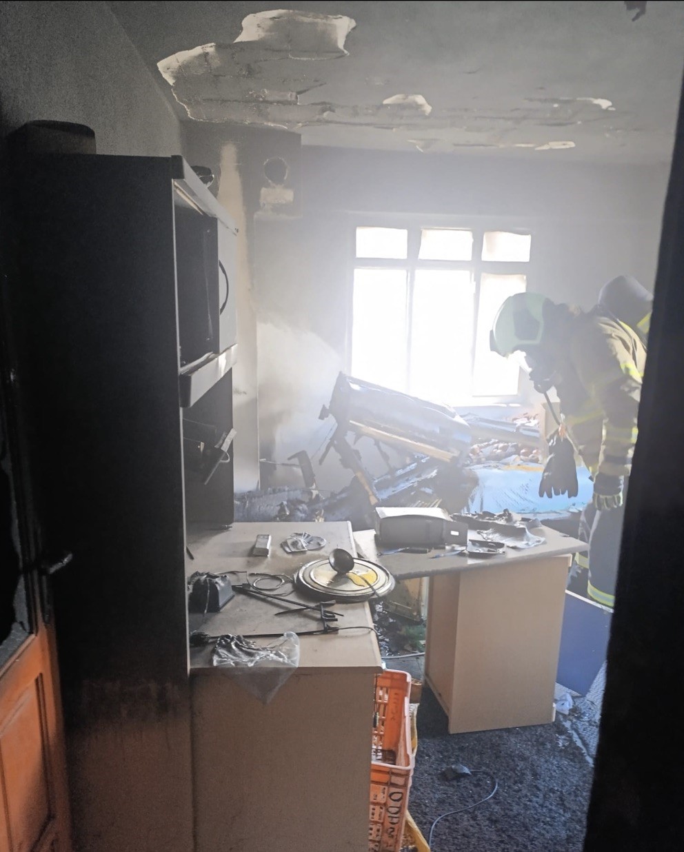 Erdek’te ev yangını