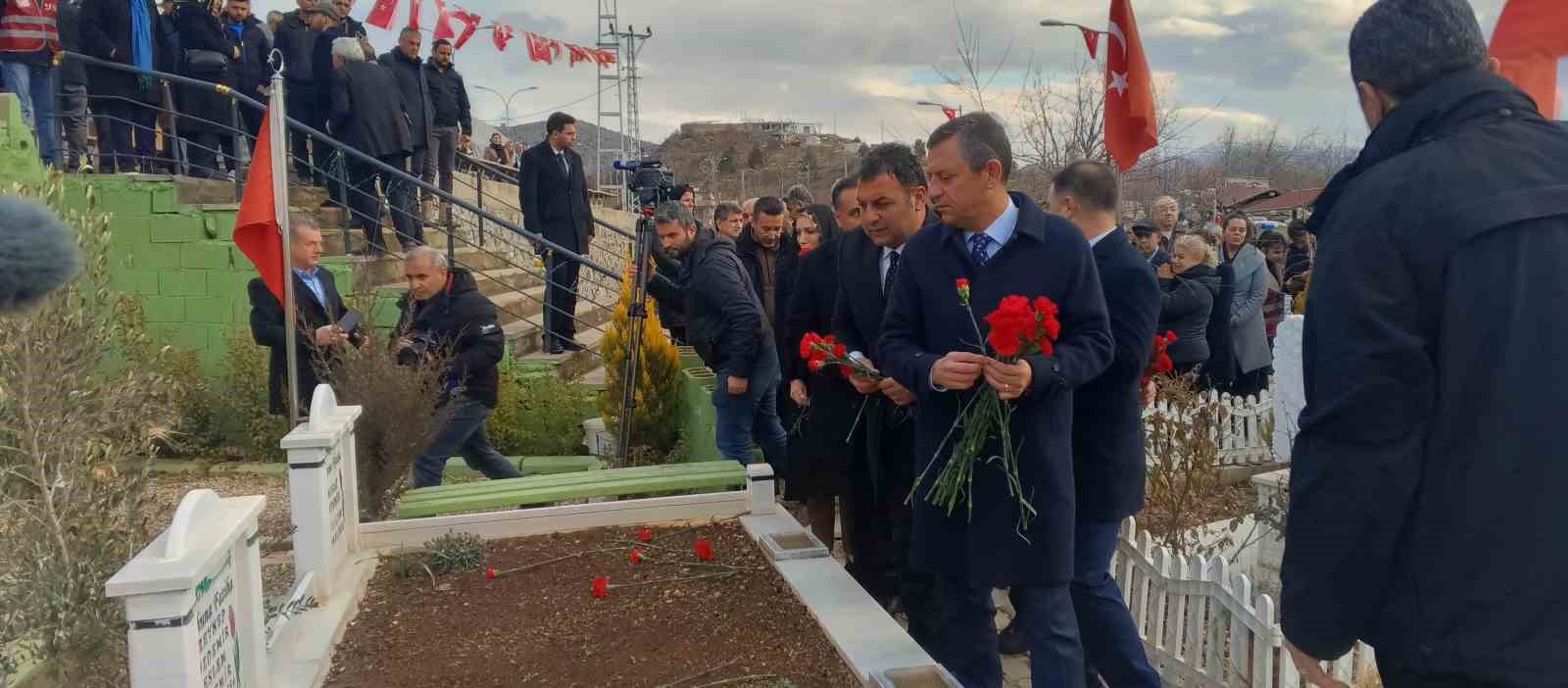 CHP Genel Başkanı Özel, deprem şehitliğini ziyaret etti
