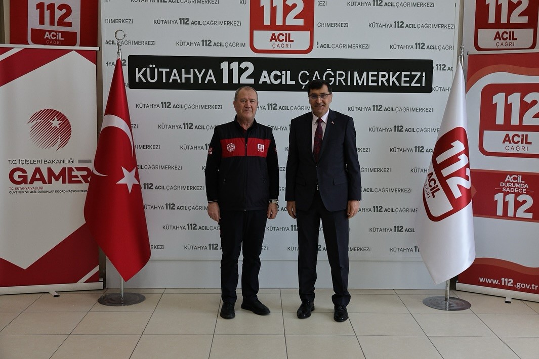 Başkan Kahveci’den 112 Acil Çağrı Merkezi’ne ziyaret