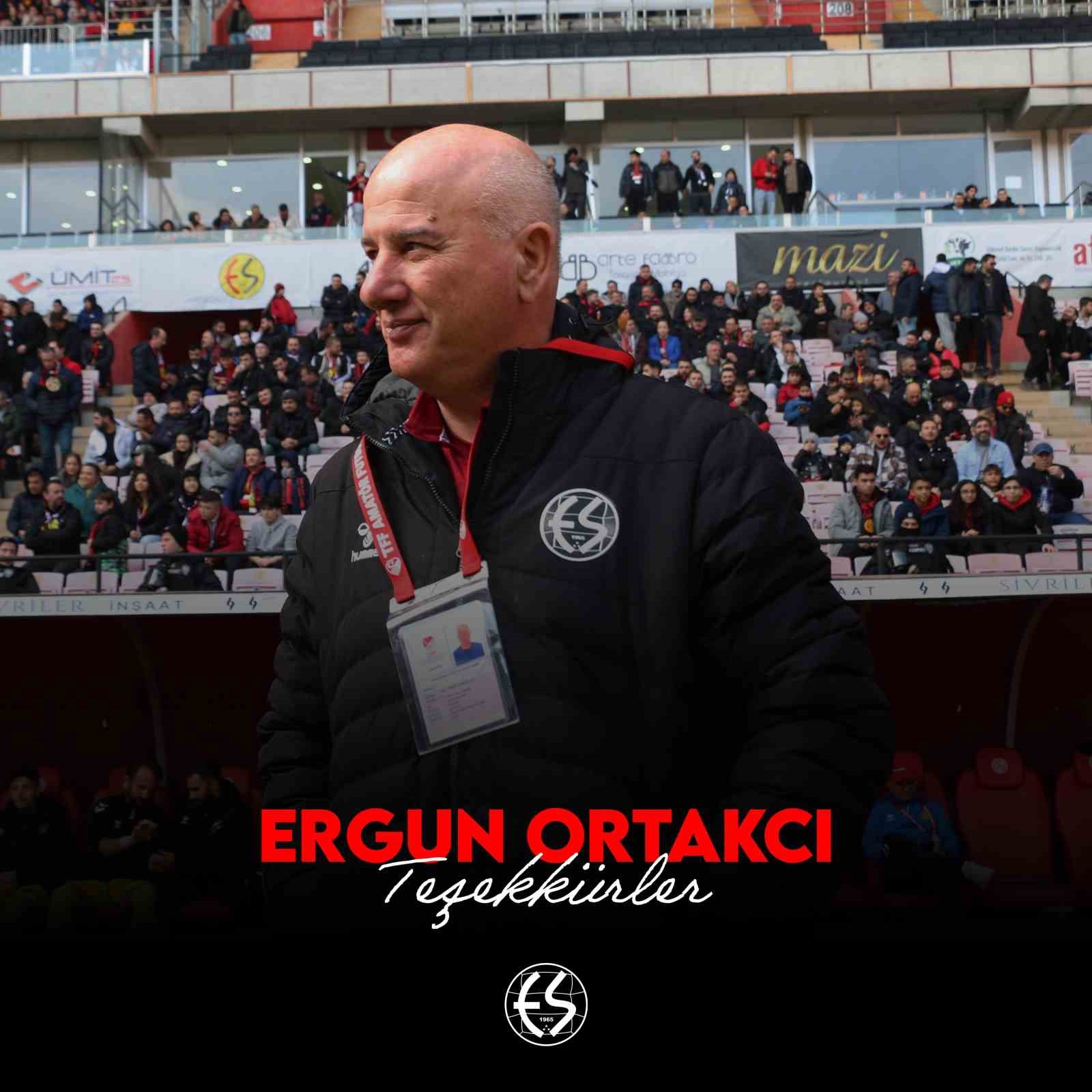 Eskişehirspor’da teknik direktör Ergun Ortakcı ile yollar ayrıldı