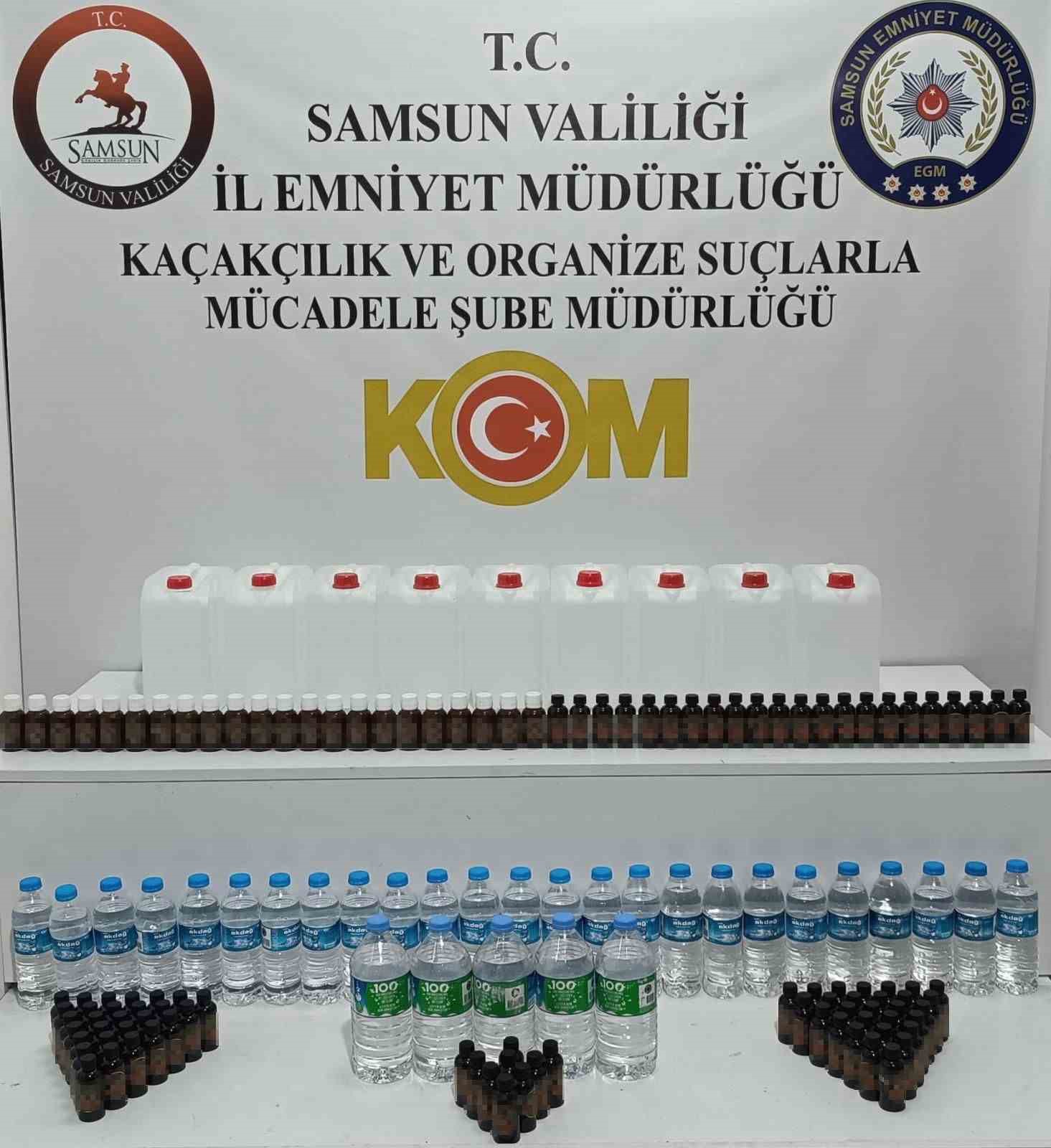 Samsun’da sahte içki operasyonu
