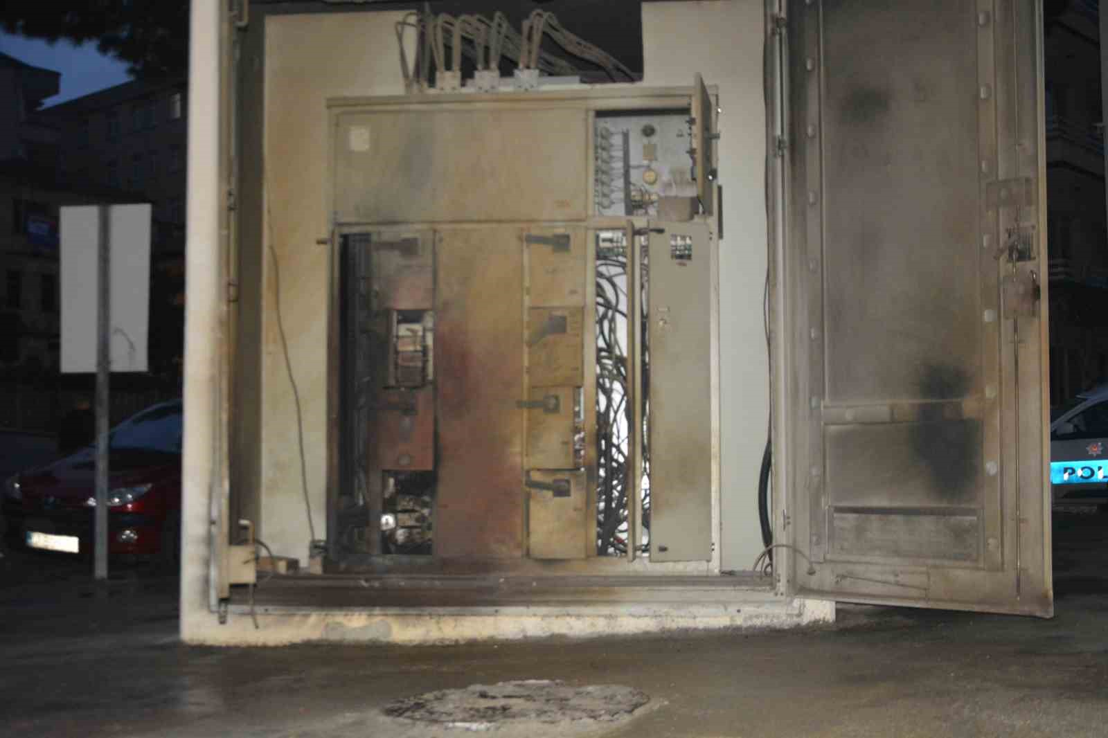 Ünye’de trafoda yangın